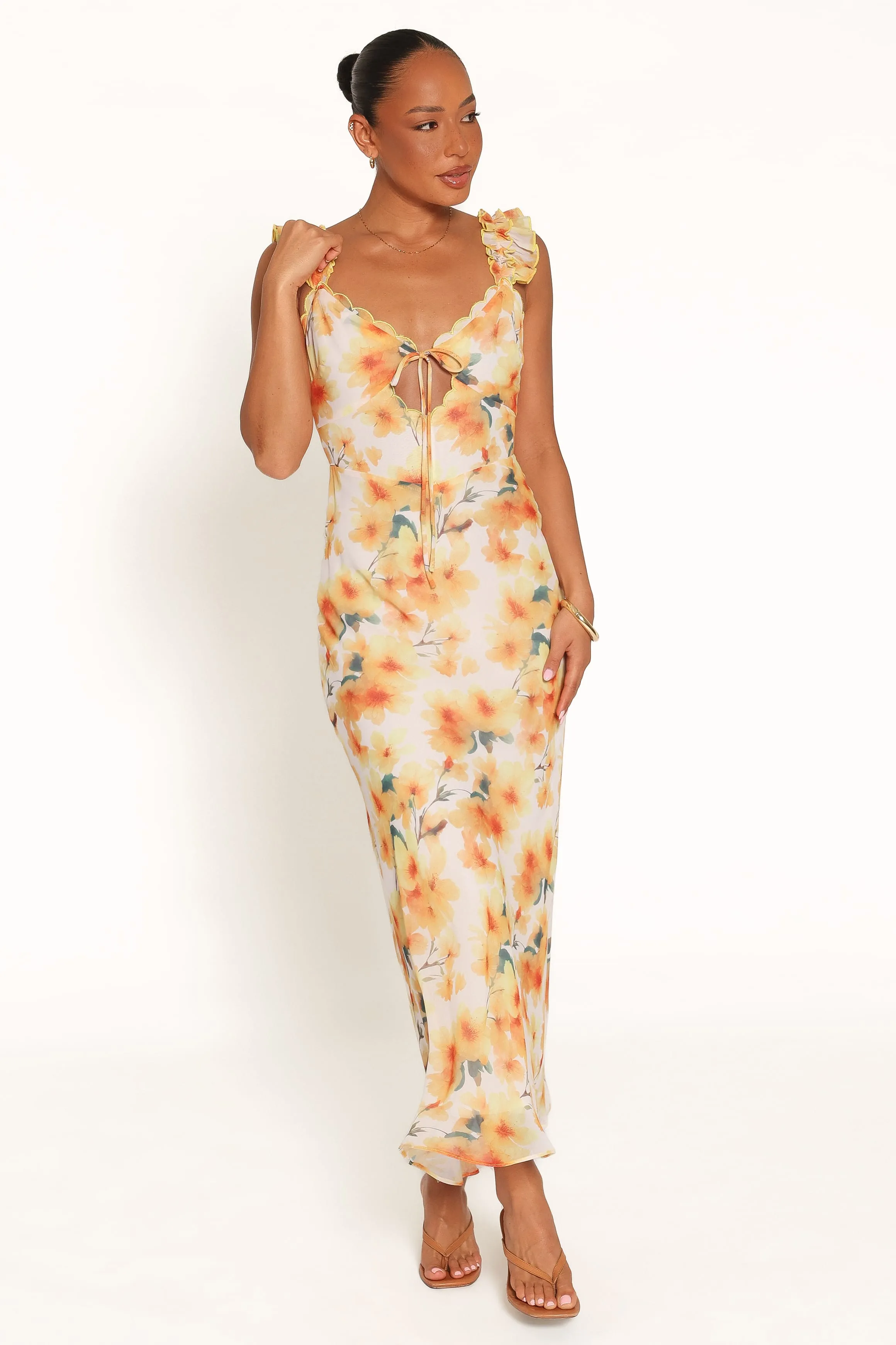 Jean Maxi Dress - Yellow Floral sold by Petal & Pup product image thumbnail 2
