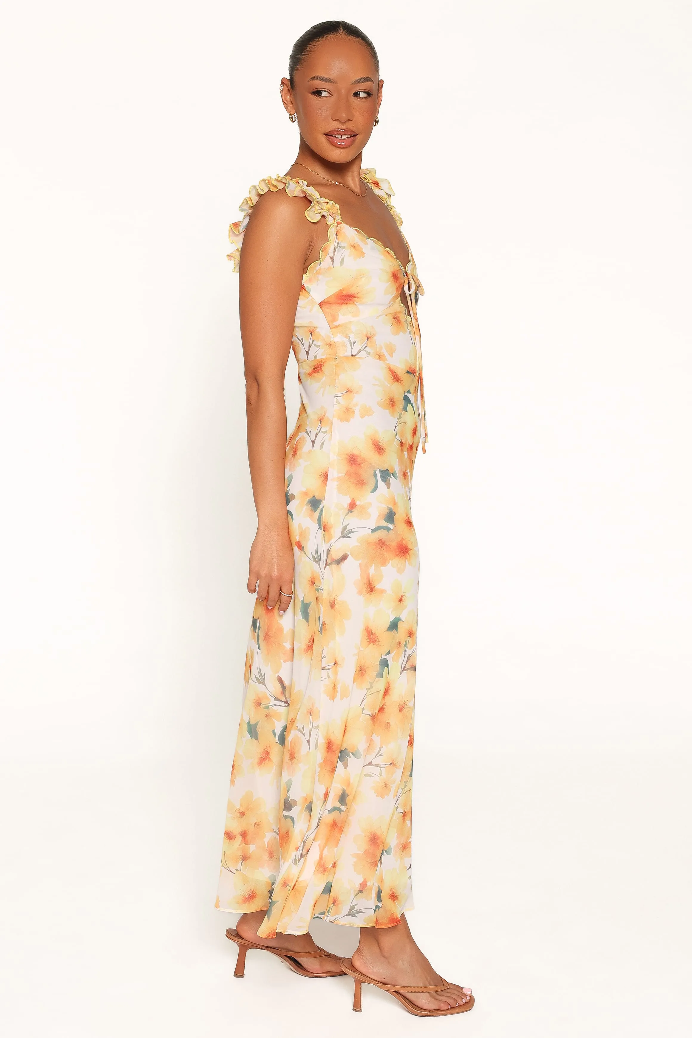 Jean Maxi Dress - Yellow Floral sold by Petal & Pup product image thumbnail 4