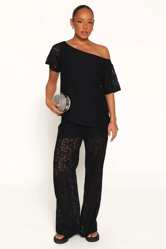 Tucker Lace Pant Set - Black made by Petal & Pup