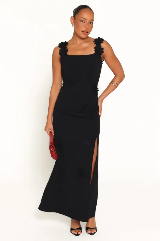 Lorenna Maxi Dress - Black made by Petal & Pup