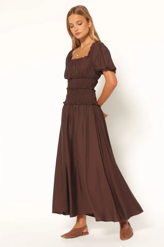 Doralee Maxi Dress - Brown made by Petal & Pup