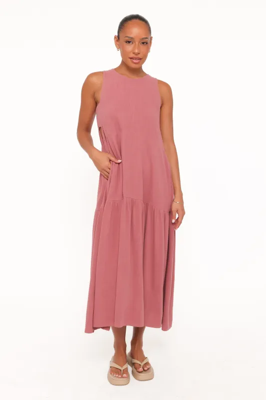 Almudena Midi Dress - Mauve made by Petal & Pup