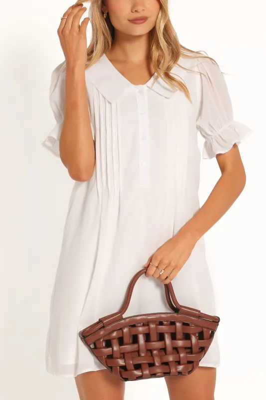 Granger Mini Dress - White made by Petal & Pup
