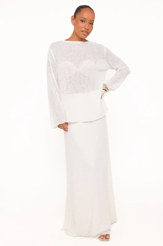Lune Knit Skirt Set - Cream made by Petal & Pup