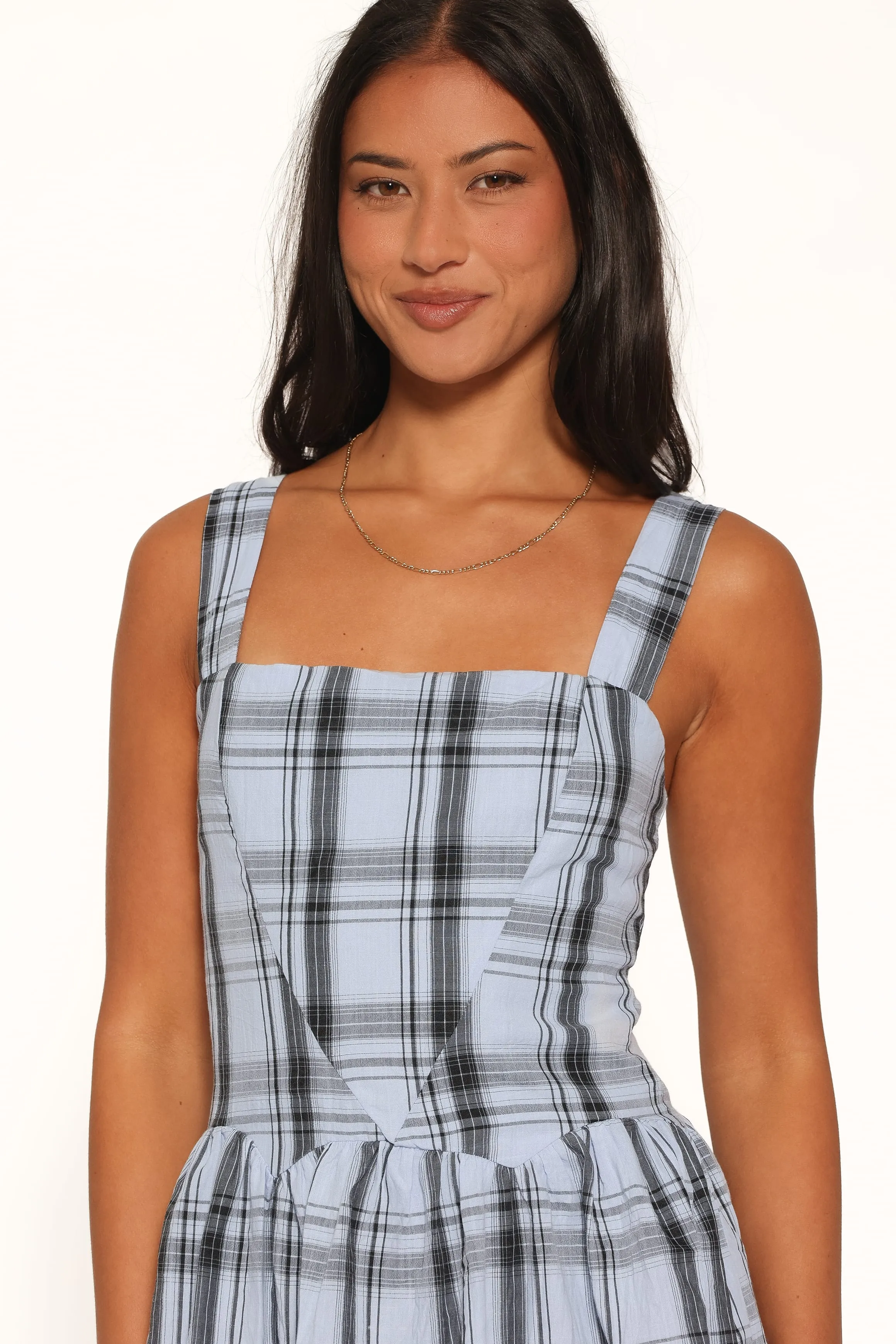 Kepler Mini Dress - Icy Blue Plaid sold by Petal & Pup product image thumbnail 2