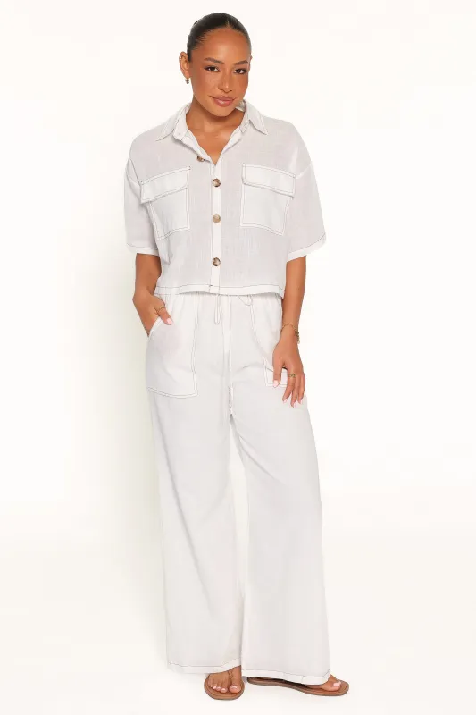 Jill Pant Set - White made by Petal & Pup