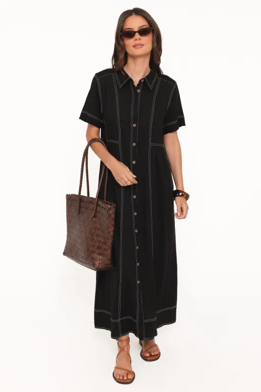 Wickson Maxi Dress - Black made by Petal & Pup