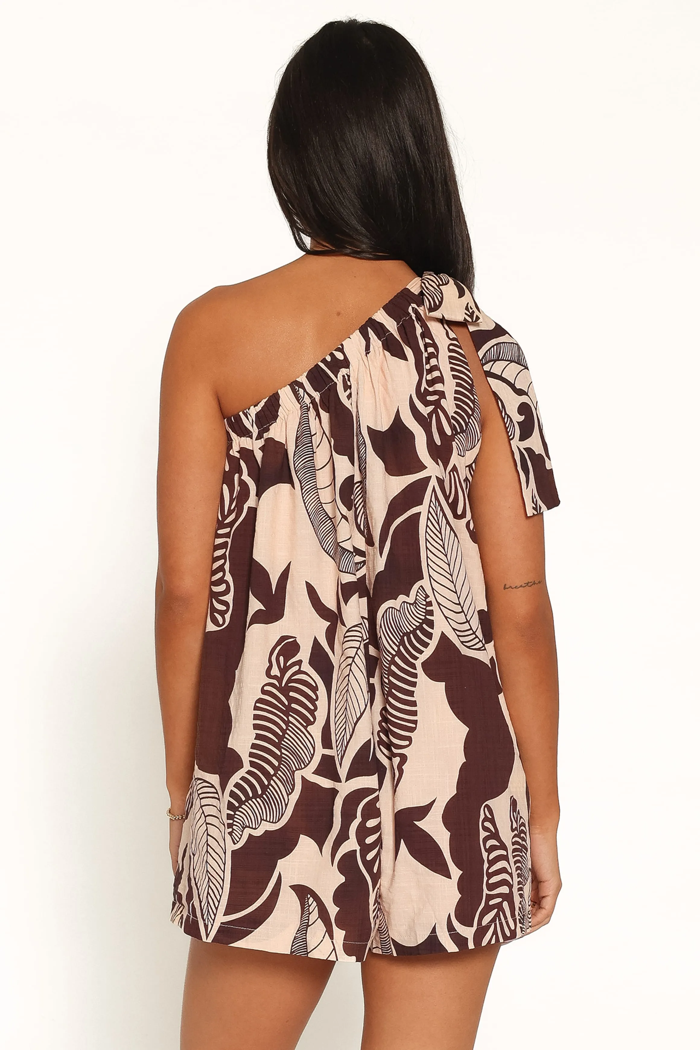 Miffy One Shoulder Romper - Brown Floral sold by Petal & Pup product image thumbnail 4