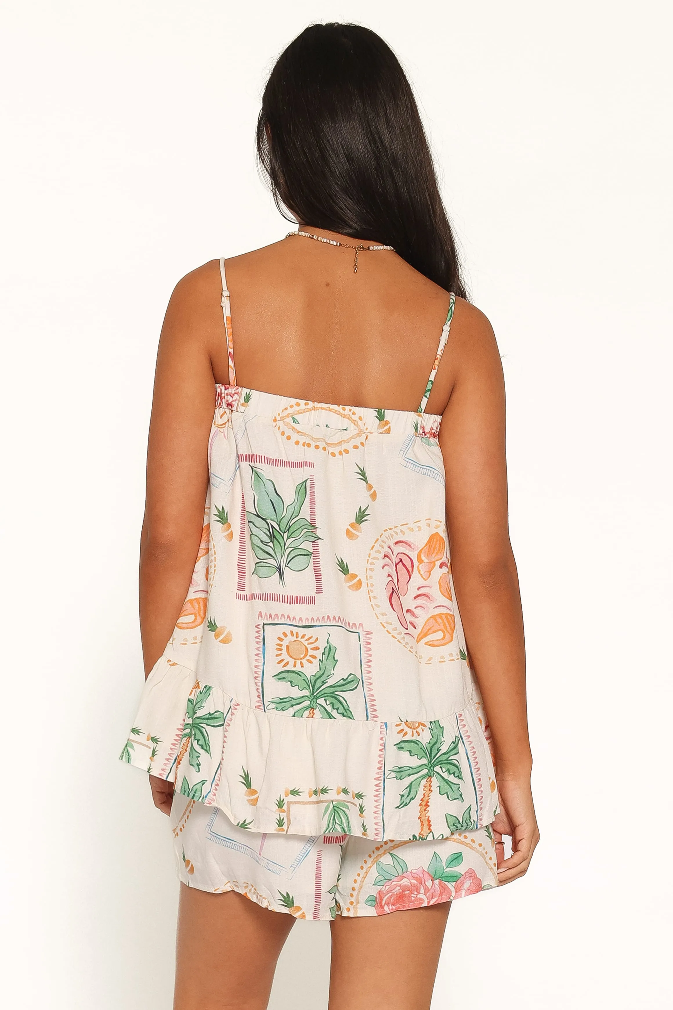Narella Short Set - Cream Palm Print sold by Petal & Pup product image thumbnail 4