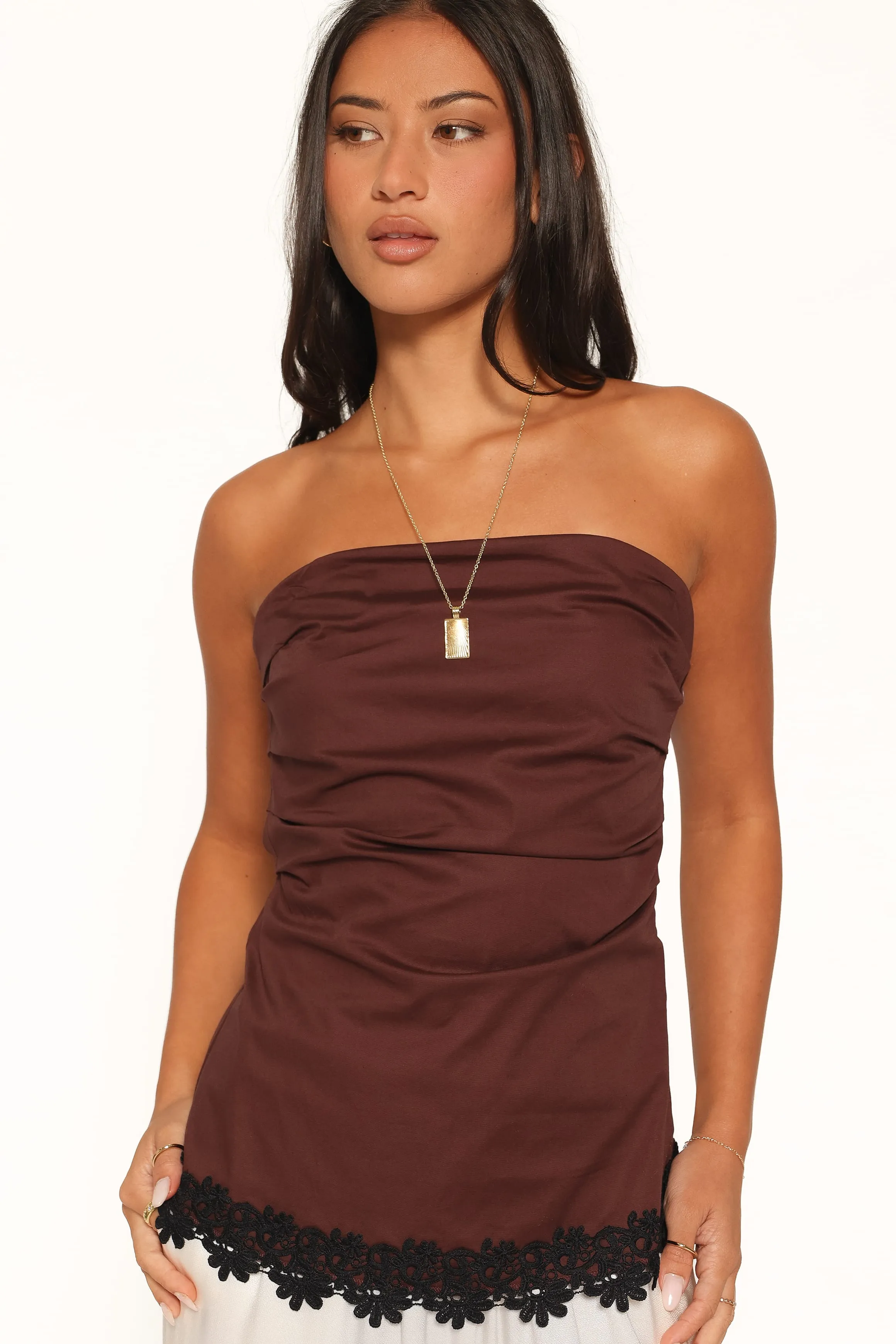 Shiloh Strapless Top - Chocolate sold by Petal & Pup product image thumbnail 2