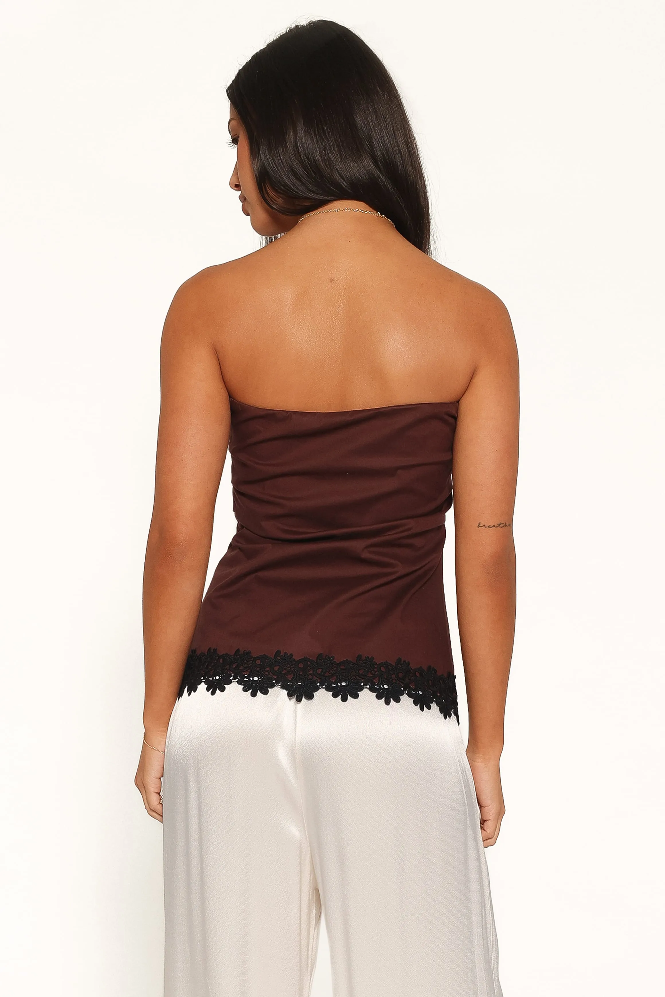 Shiloh Strapless Top - Chocolate sold by Petal & Pup product image thumbnail 4