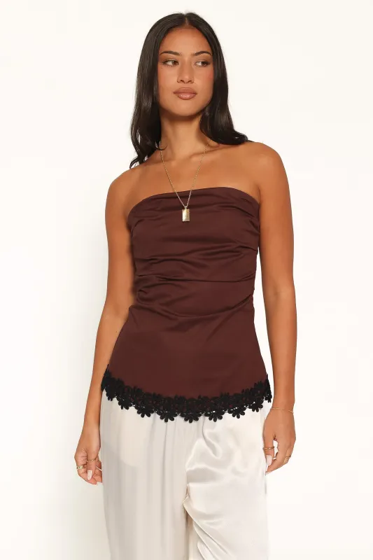 Shiloh Strapless Top - Chocolate made by Petal & Pup