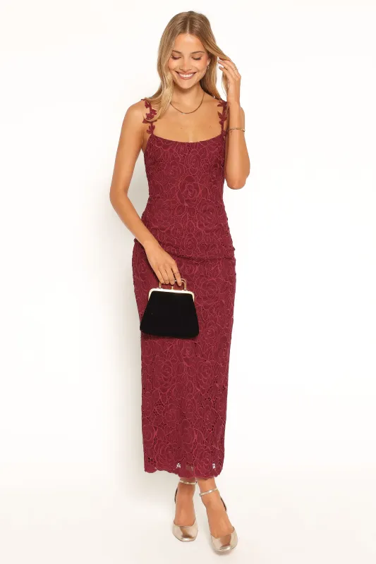 Rosana Maxi Dress - Cherry made by Petal & Pup