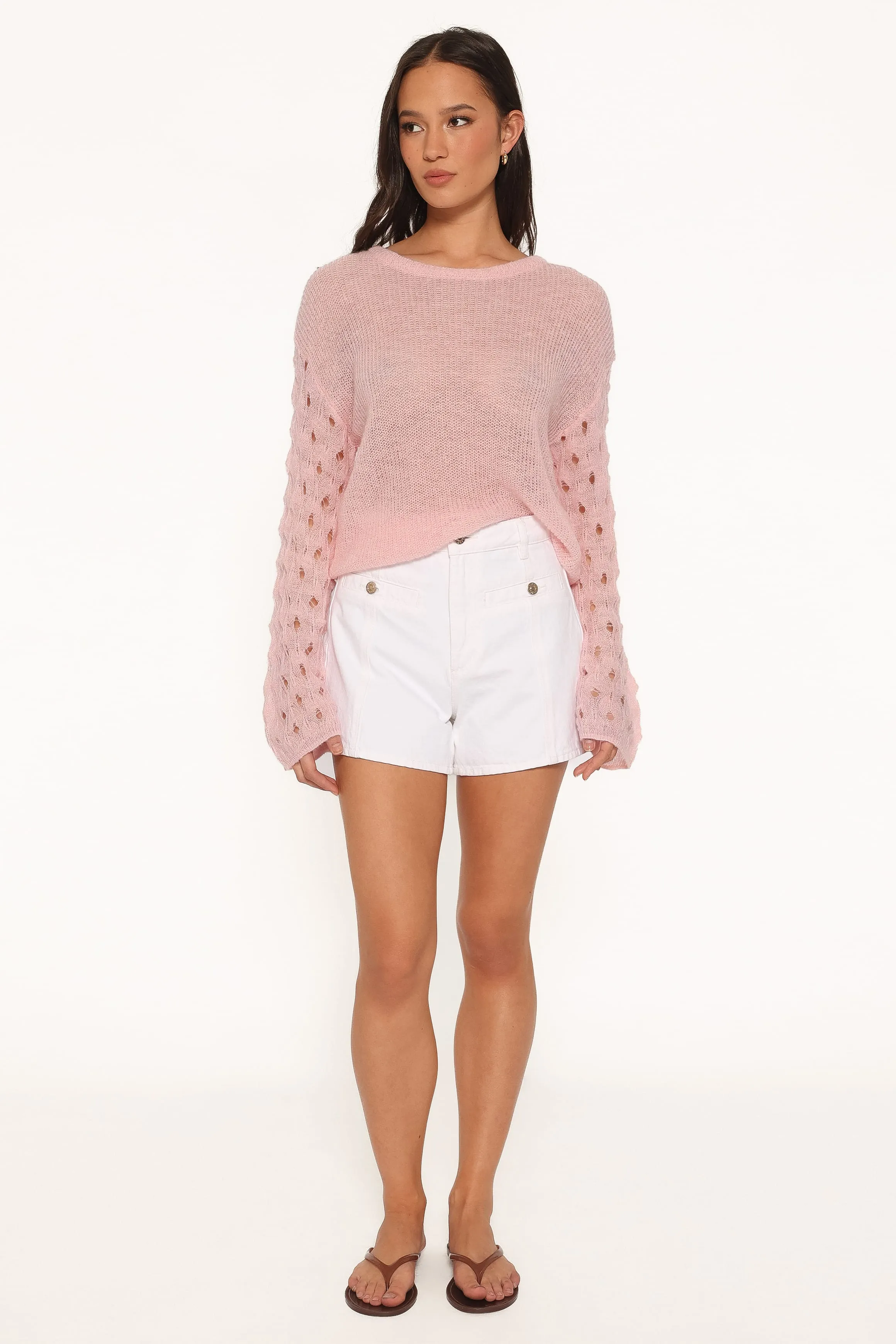Janina Open Stitch Sweater - Pink sold by Petal & Pup product image thumbnail 5