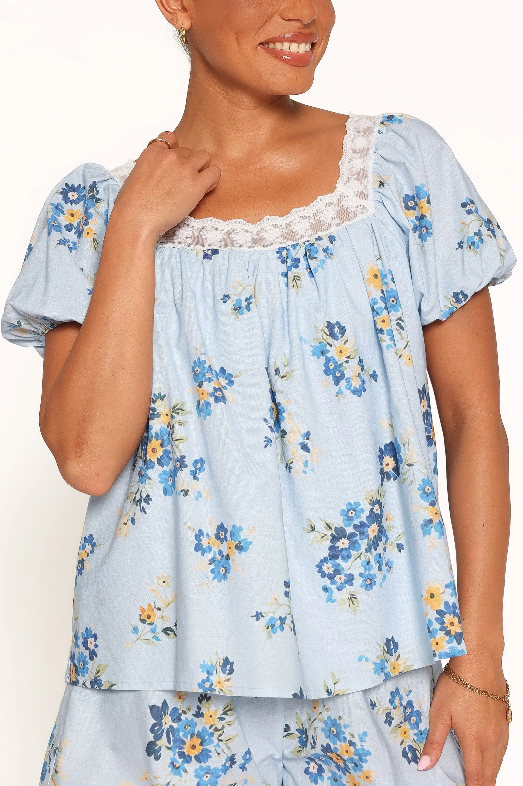 Fawna Short Set - Blue Floral sold by Petal & Pup product image thumbnail 2