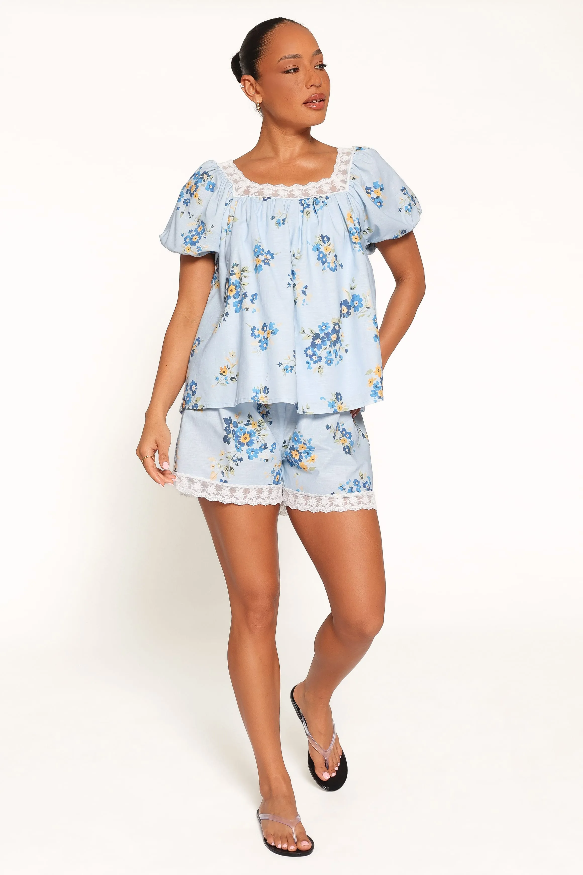 Fawna Short Set - Blue Floral sold by Petal & Pup product image thumbnail 5