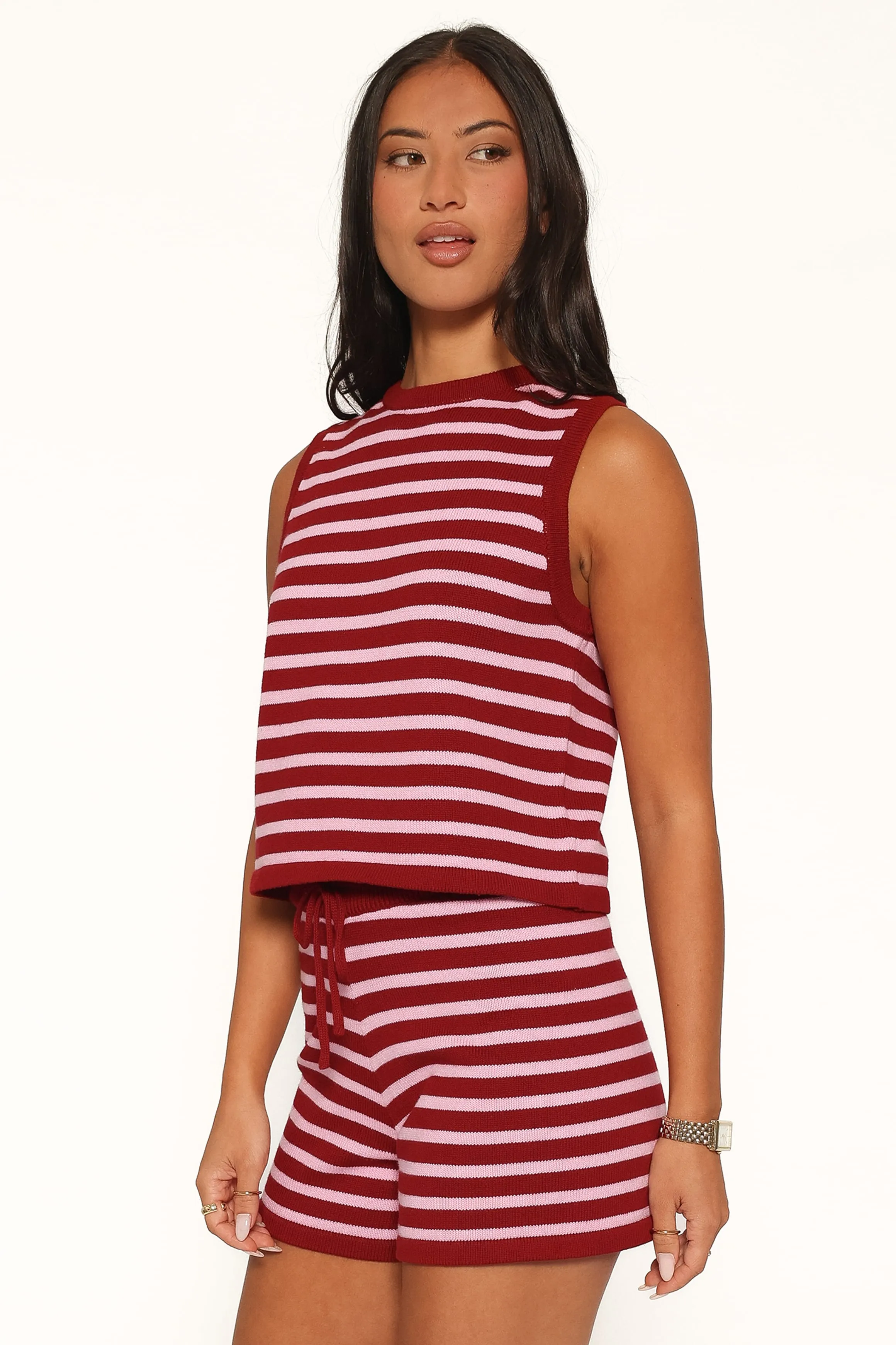 Ilona Knit Set - Burg/Pink Stripe sold by Petal & Pup product image thumbnail 4