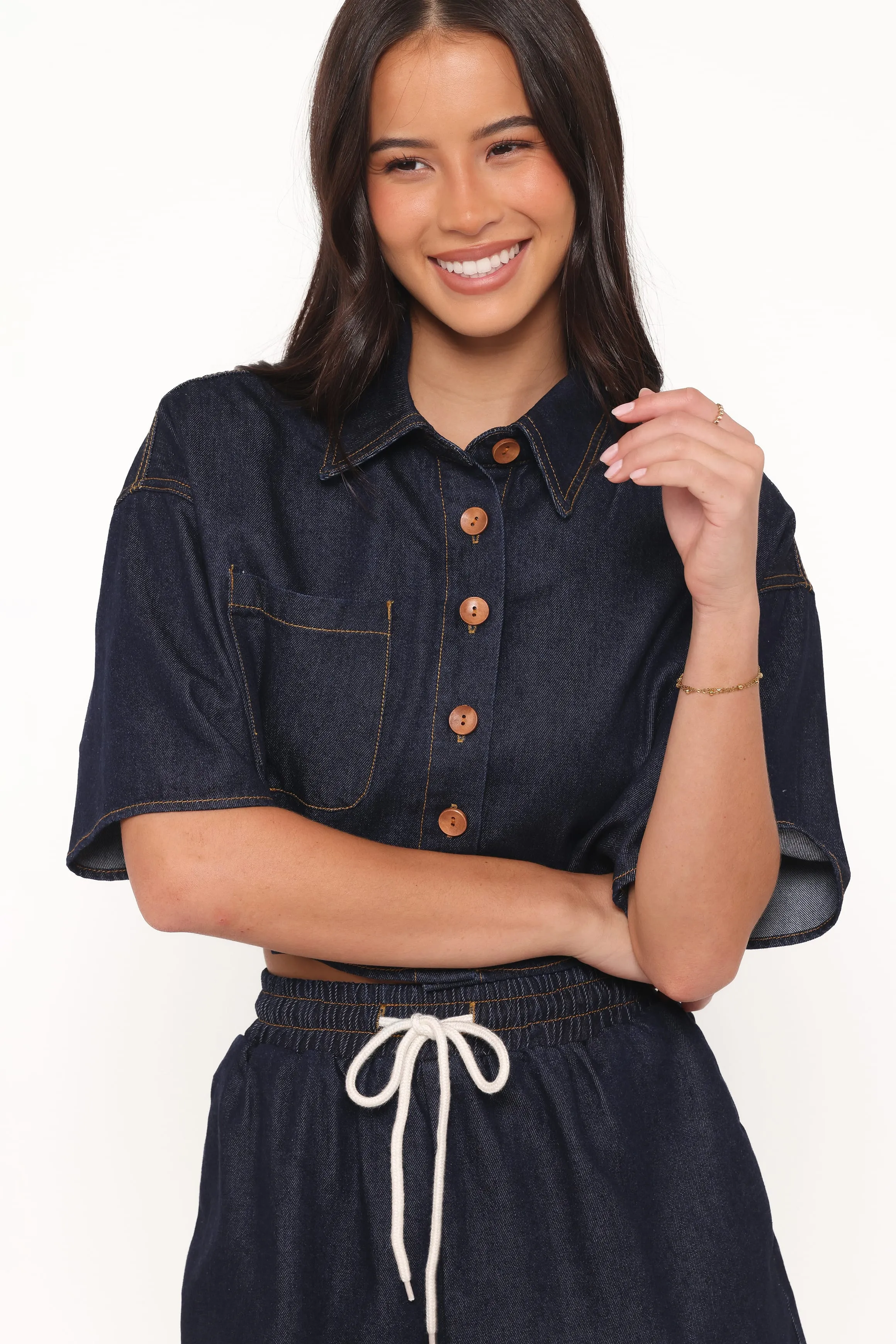 Bels Denim Short Set - Indigo sold by Petal & Pup product image thumbnail 3