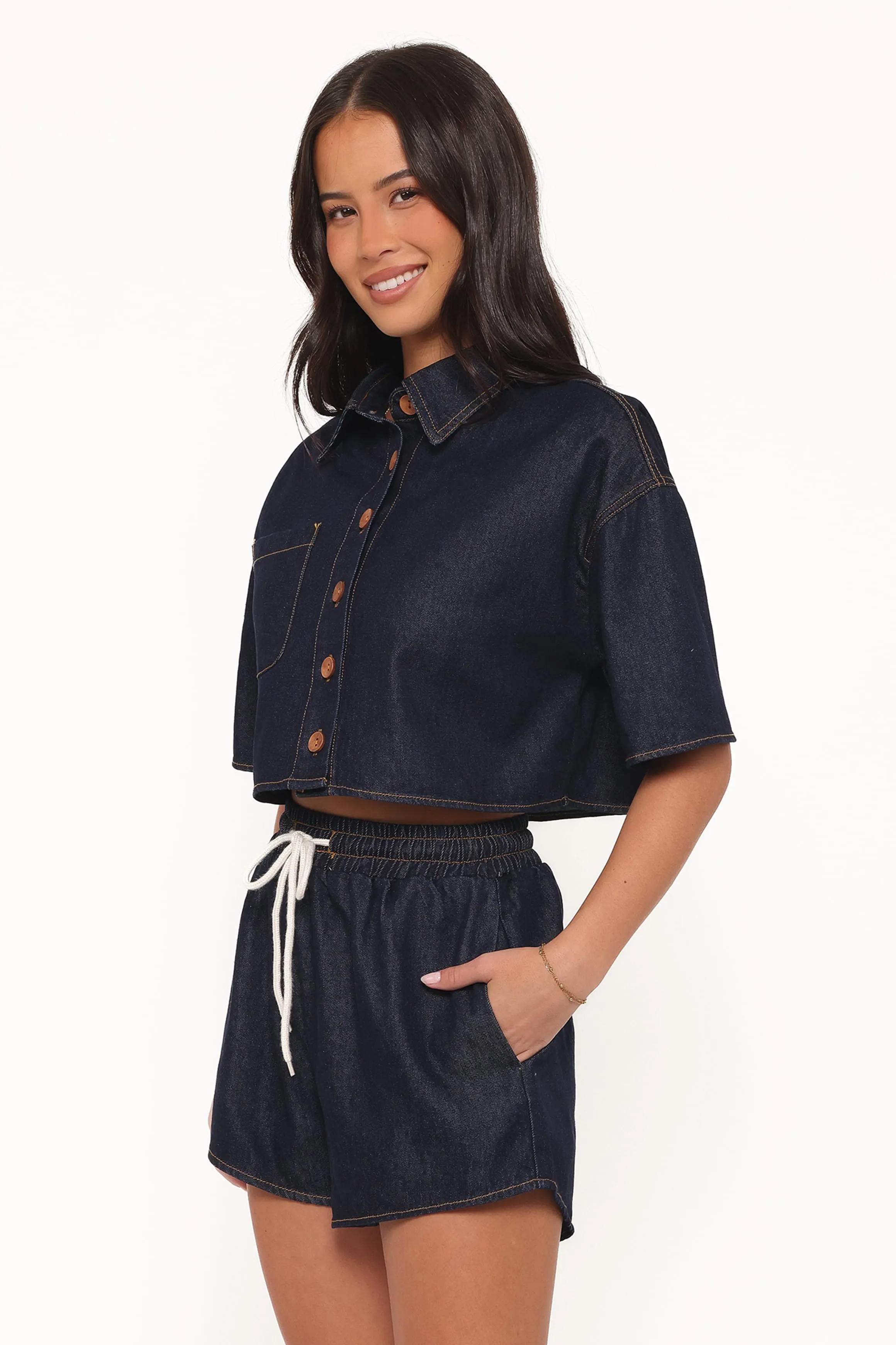 Bels Denim Short Set - Indigo sold by Petal & Pup product image thumbnail 4