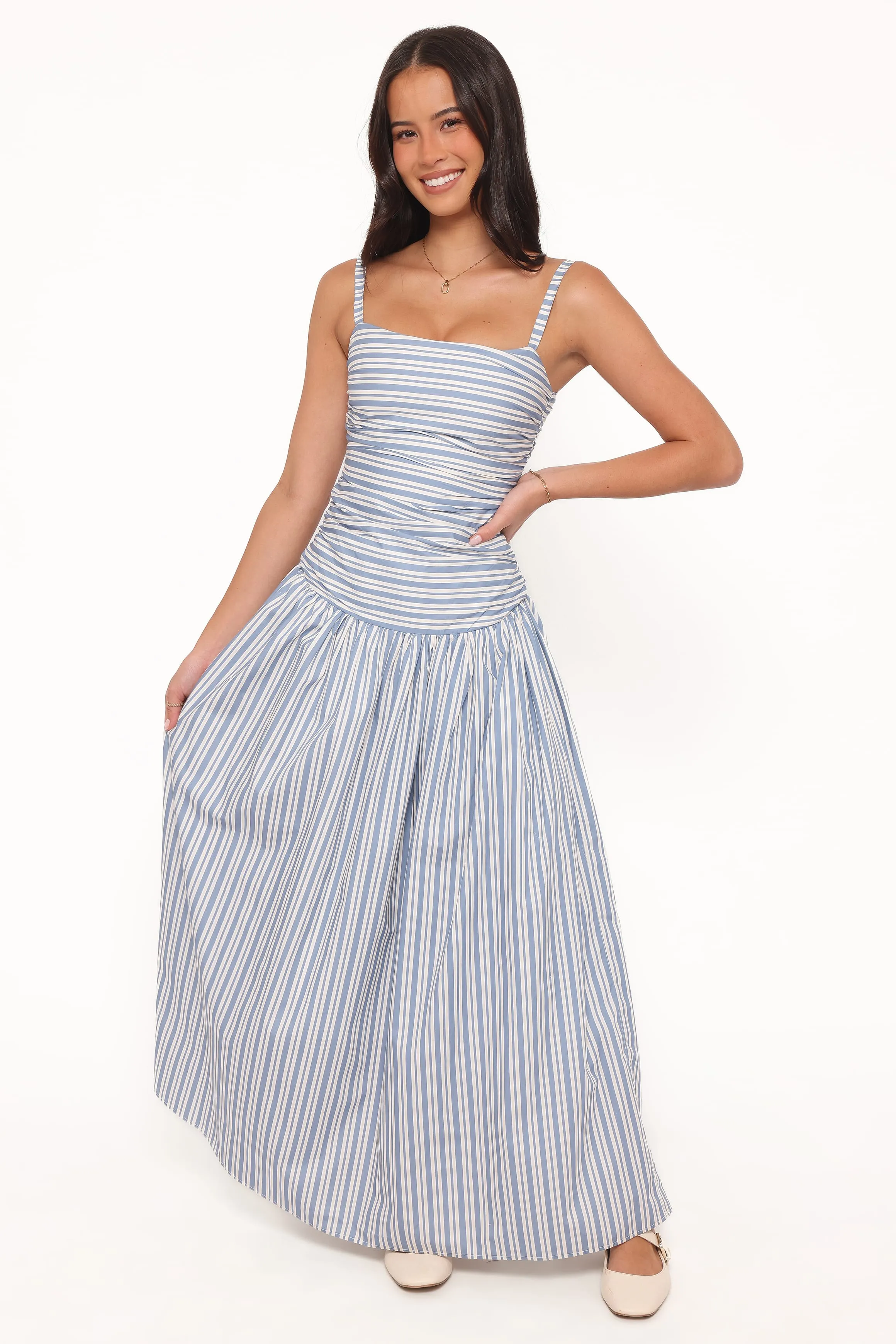 Carlisle Maxi Dress - Blue Stripe sold by Petal & Pup product image thumbnail 2