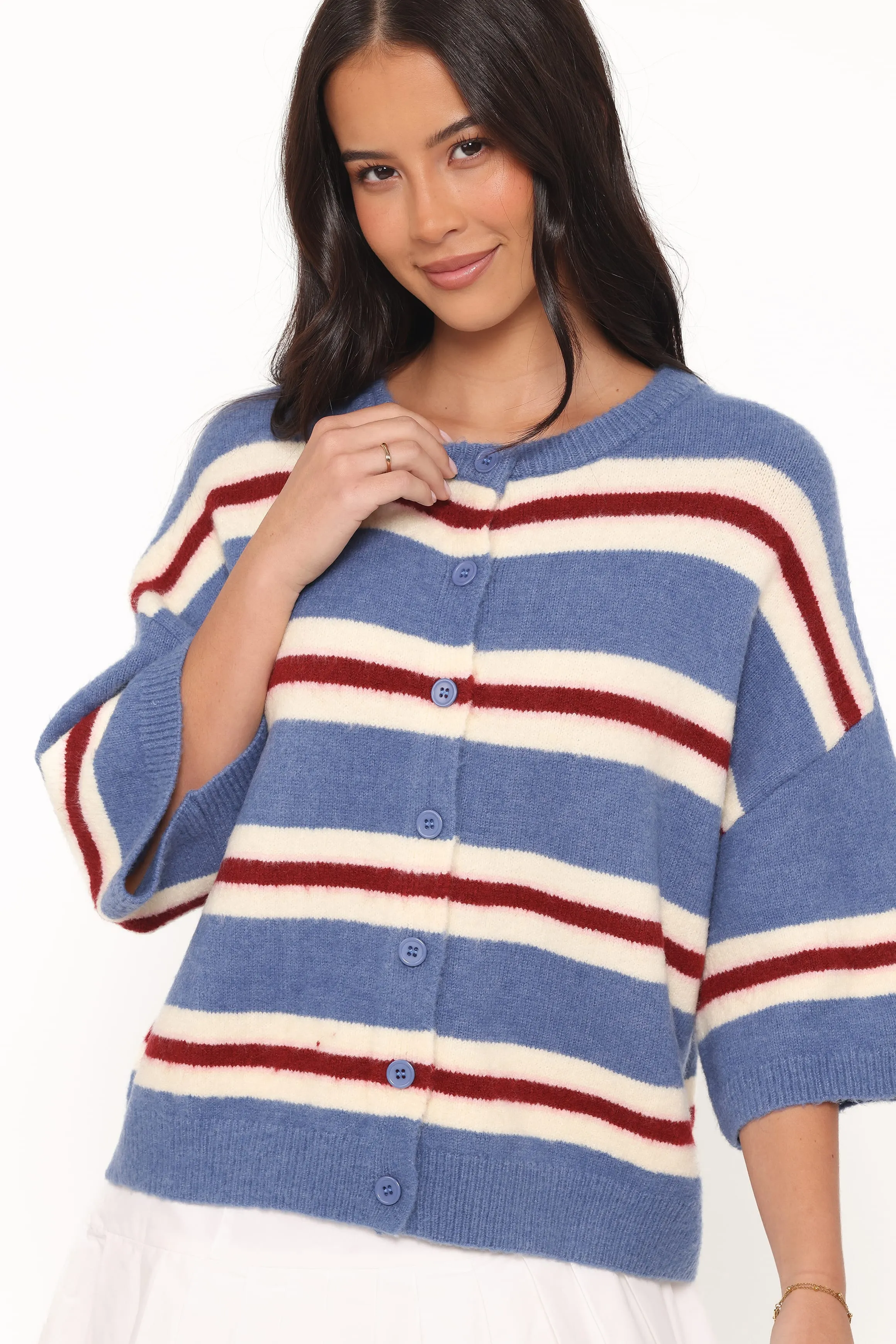 Lilith Knit Top - Blue Stripe sold by Petal & Pup product image thumbnail 3