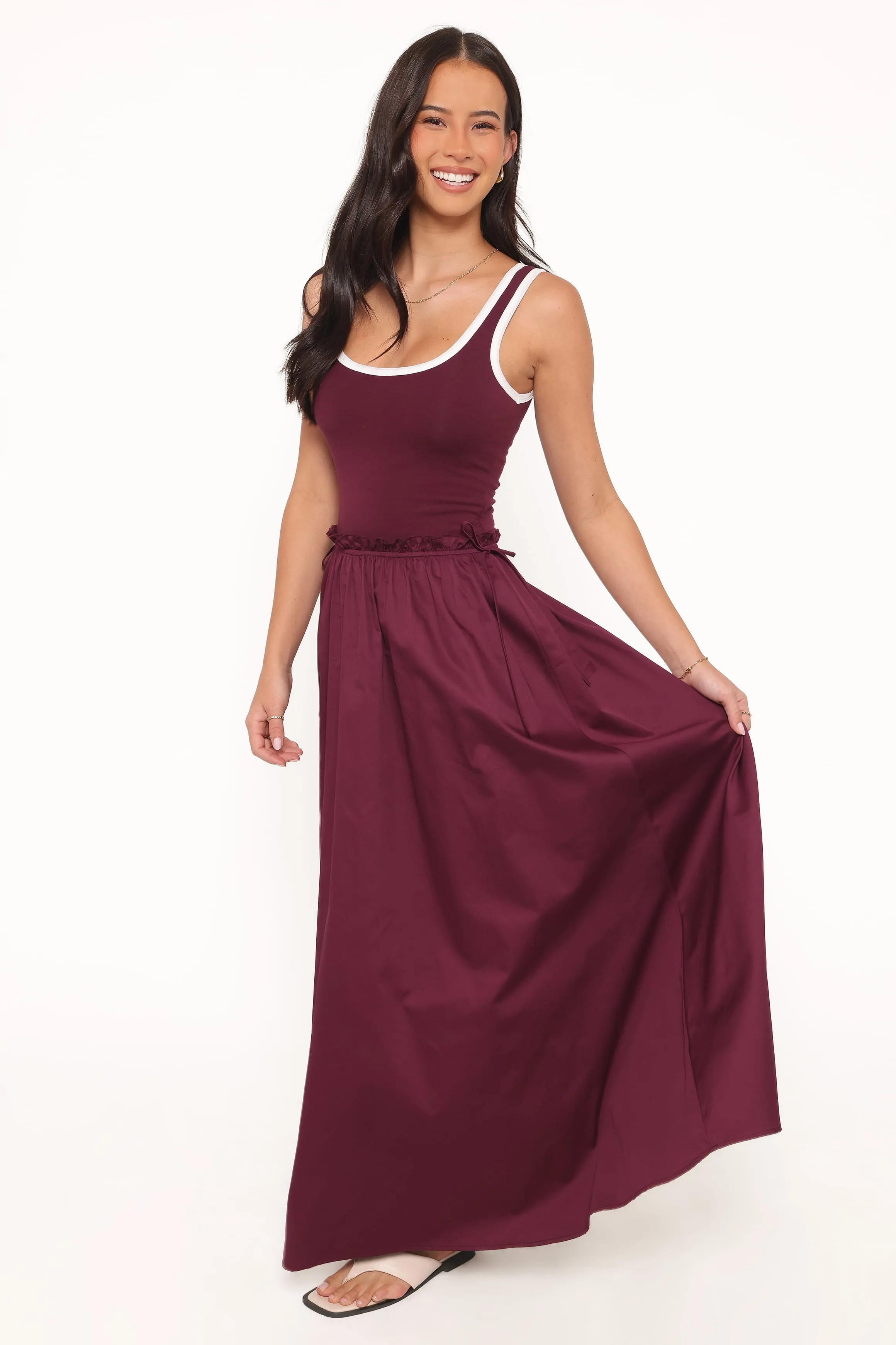 Finesse Maxi Dress - Burgundy sold by Petal & Pup product image thumbnail 4