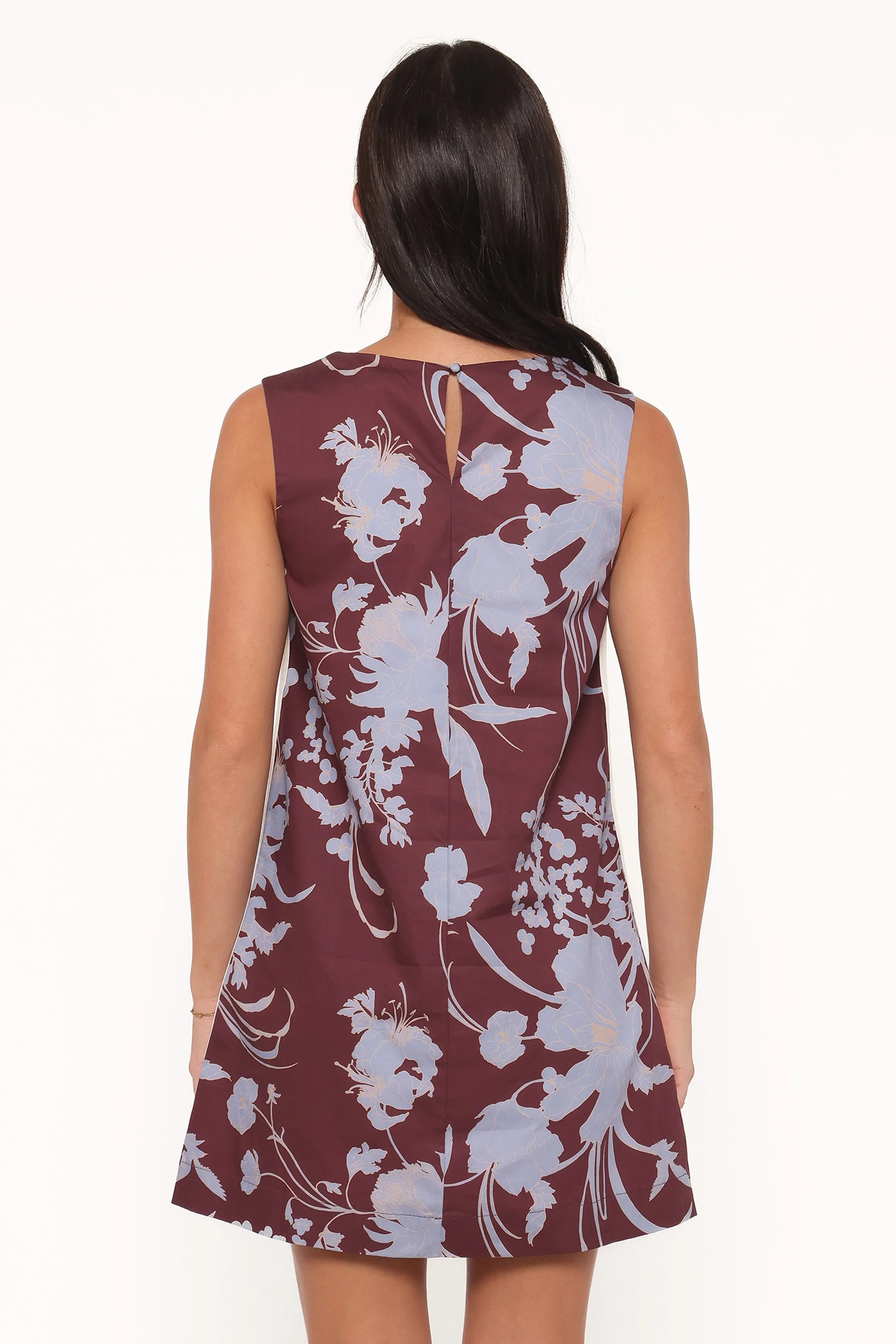 Elorna Mini Dress - Burgundy Floral sold by Petal & Pup product image thumbnail 5