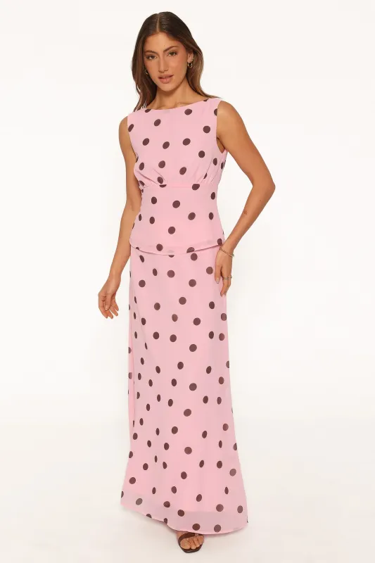 Ricky Skirt Set - Pink Polka Dot made by Petal & Pup