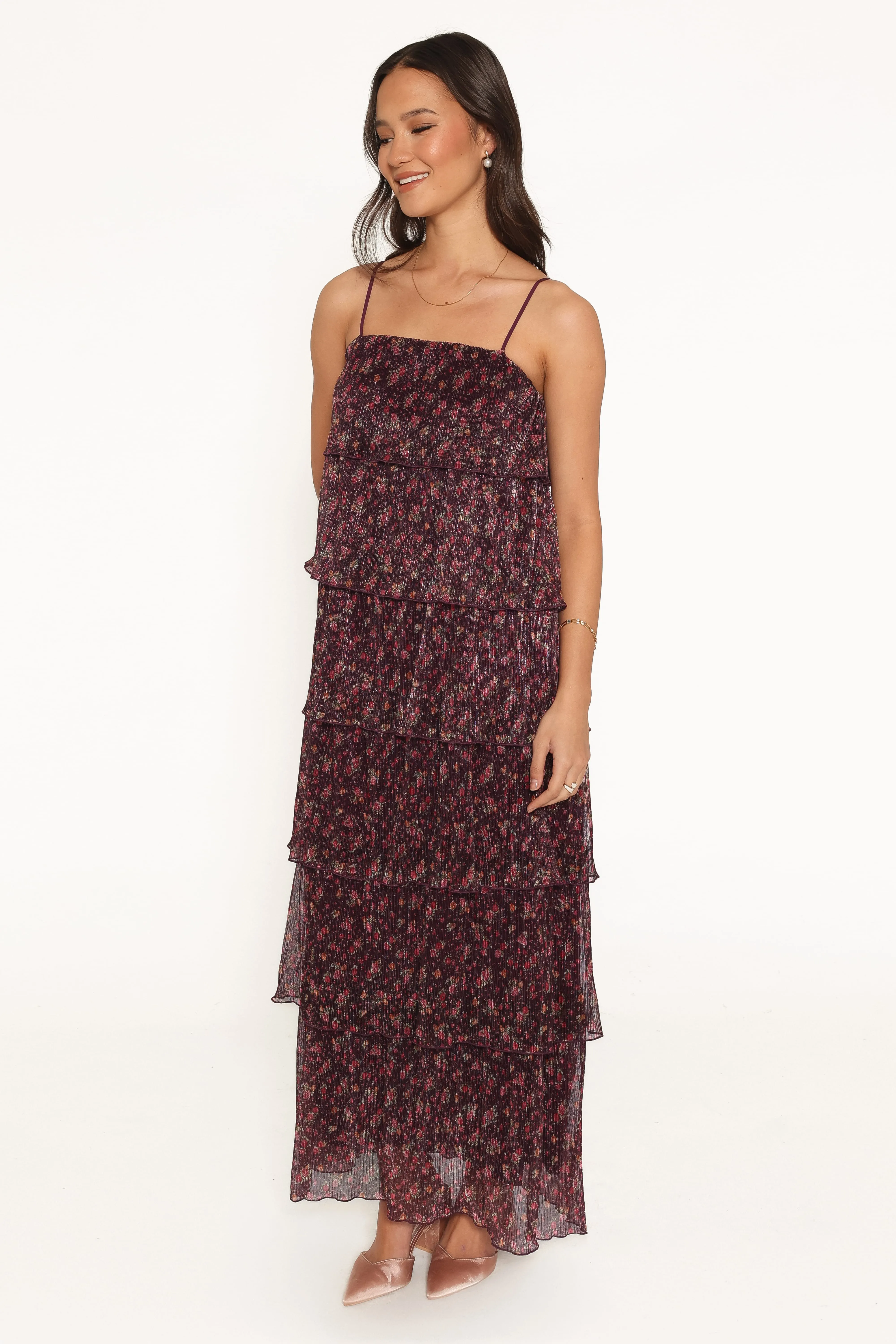 Alinae Maxi Dress - Purple Floral sold by Petal & Pup product image thumbnail 4