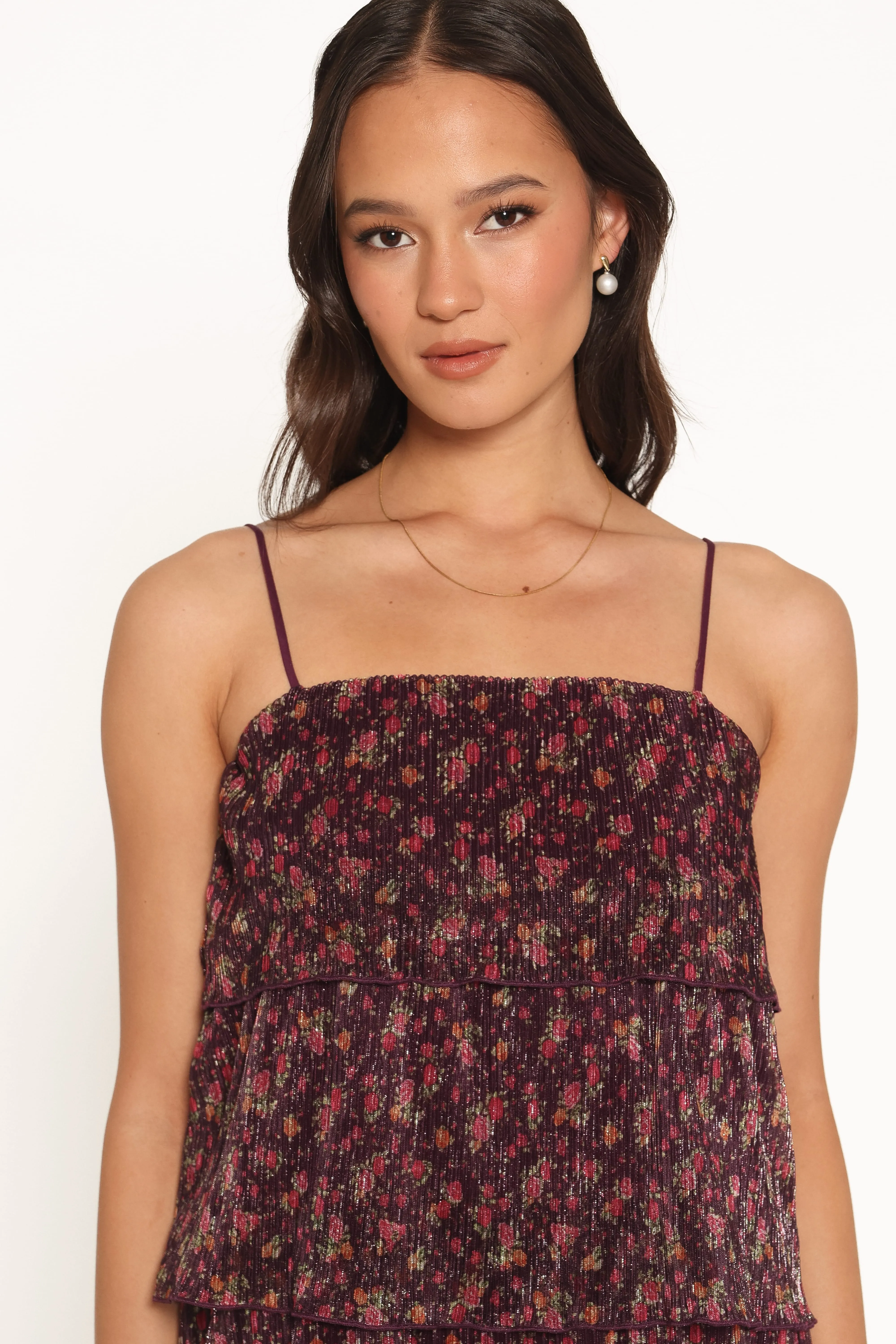 Alinae Maxi Dress - Purple Floral sold by Petal & Pup product image thumbnail 3