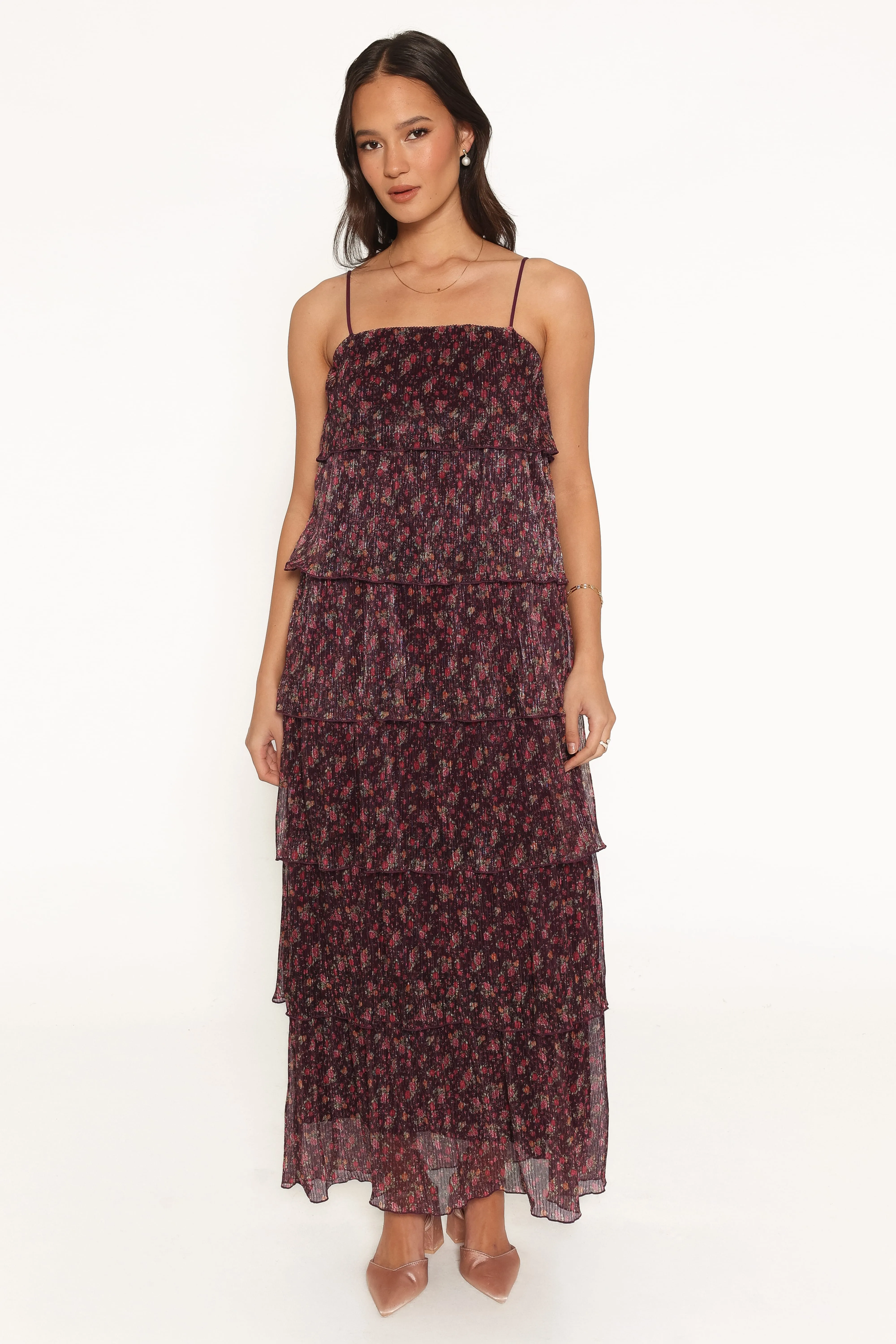 Alinae Maxi Dress - Purple Floral sold by Petal & Pup product image thumbnail 2