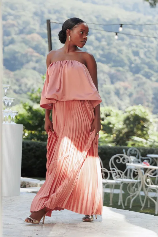 Dorado Pleated Skirt Set - Dusty Rose made by Petal & Pup