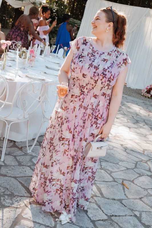 Livio Maxi Dress - Lilac Floral made by Petal & Pup