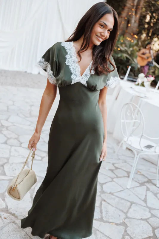 Elston Maxi Dress - Olive made by Petal & Pup