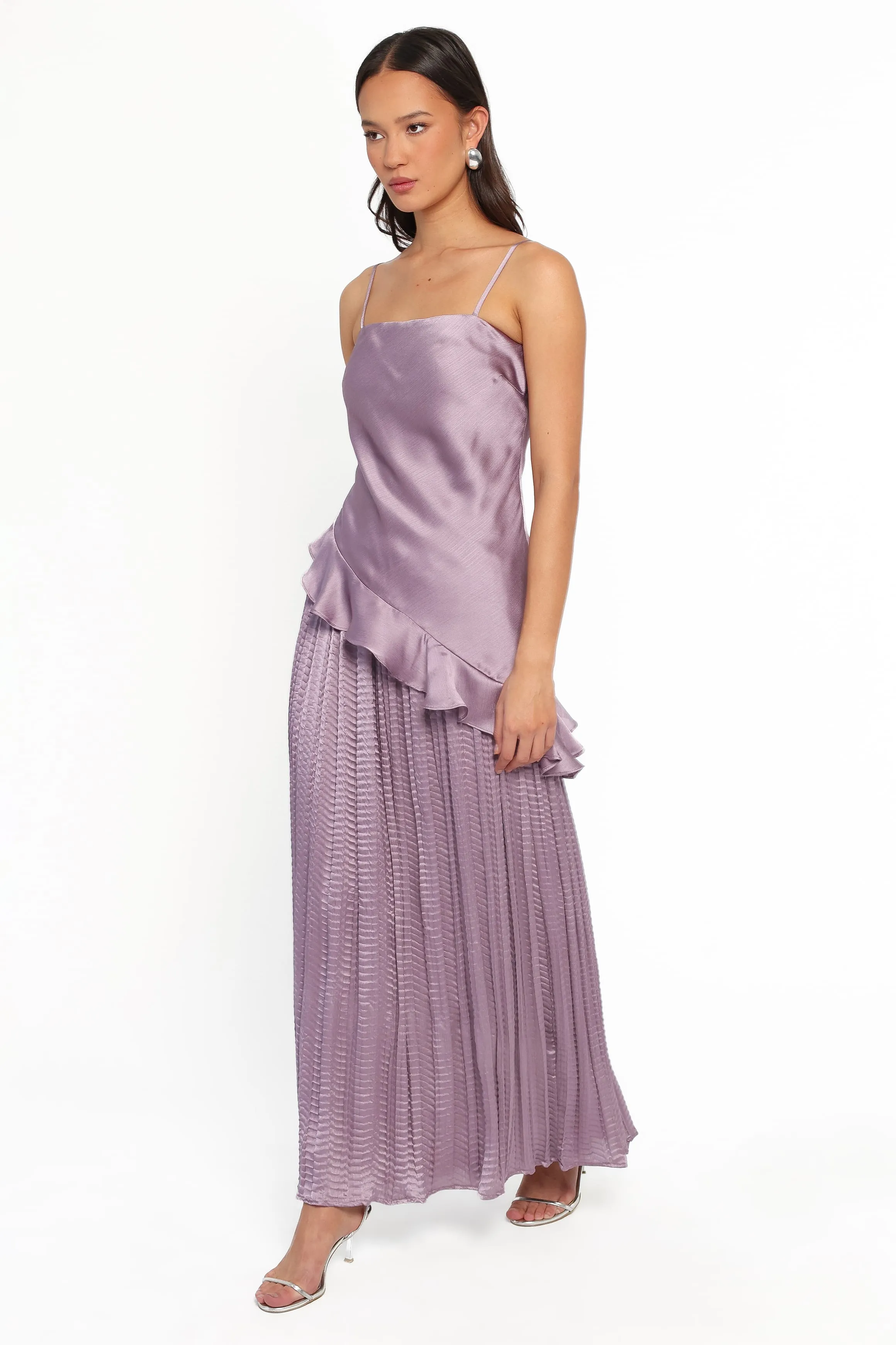 Delvine Asymmetrical Skirt Set - Lilac sold by Petal & Pup product image thumbnail 4