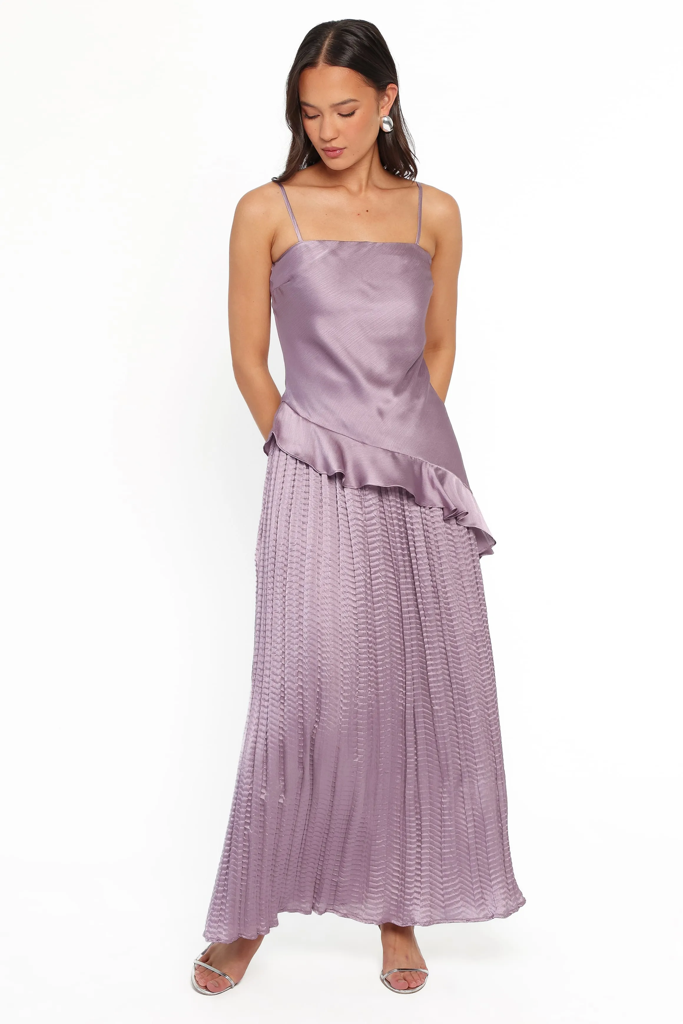 Delvine Asymmetrical Skirt Set - Lilac sold by Petal & Pup product image thumbnail 2