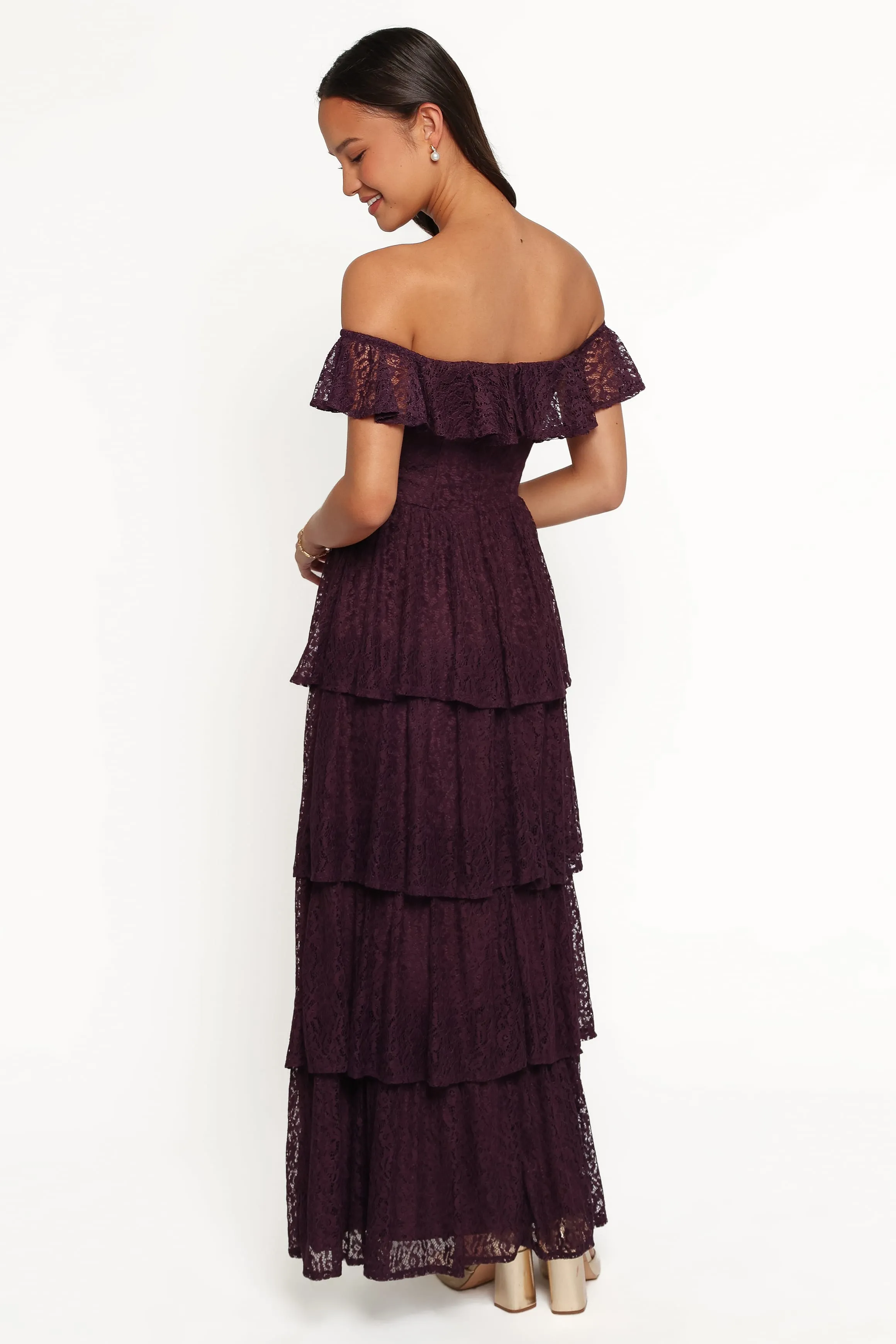 Miravelle Maxi Dress - Plum Lace sold by Petal & Pup product image thumbnail 5