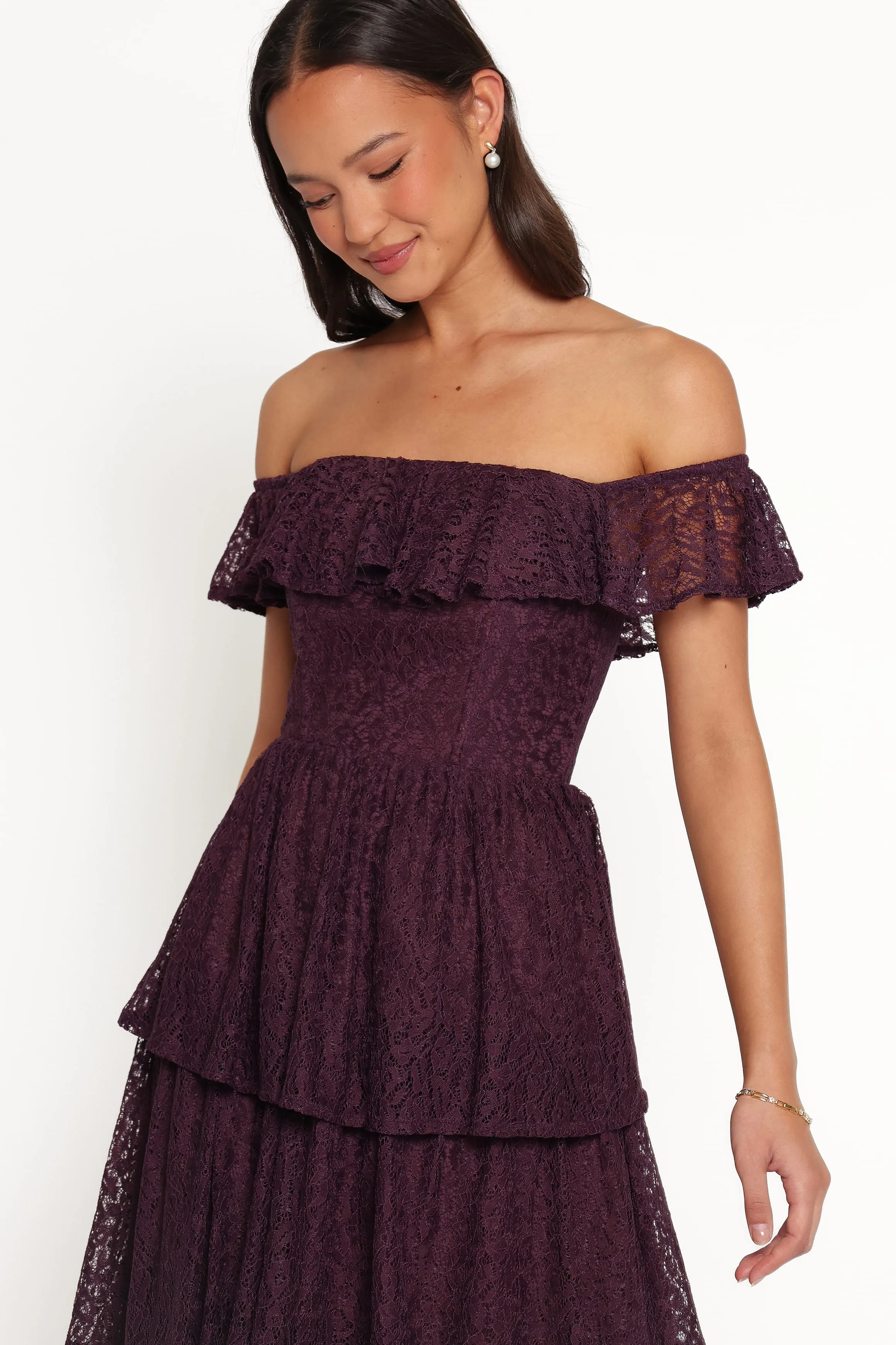 Miravelle Maxi Dress - Plum Lace sold by Petal & Pup product image thumbnail 3