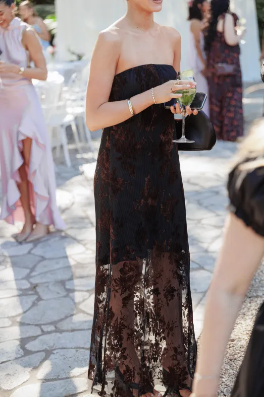 Alegra Maxi Dress - Black Floral made by Petal & Pup