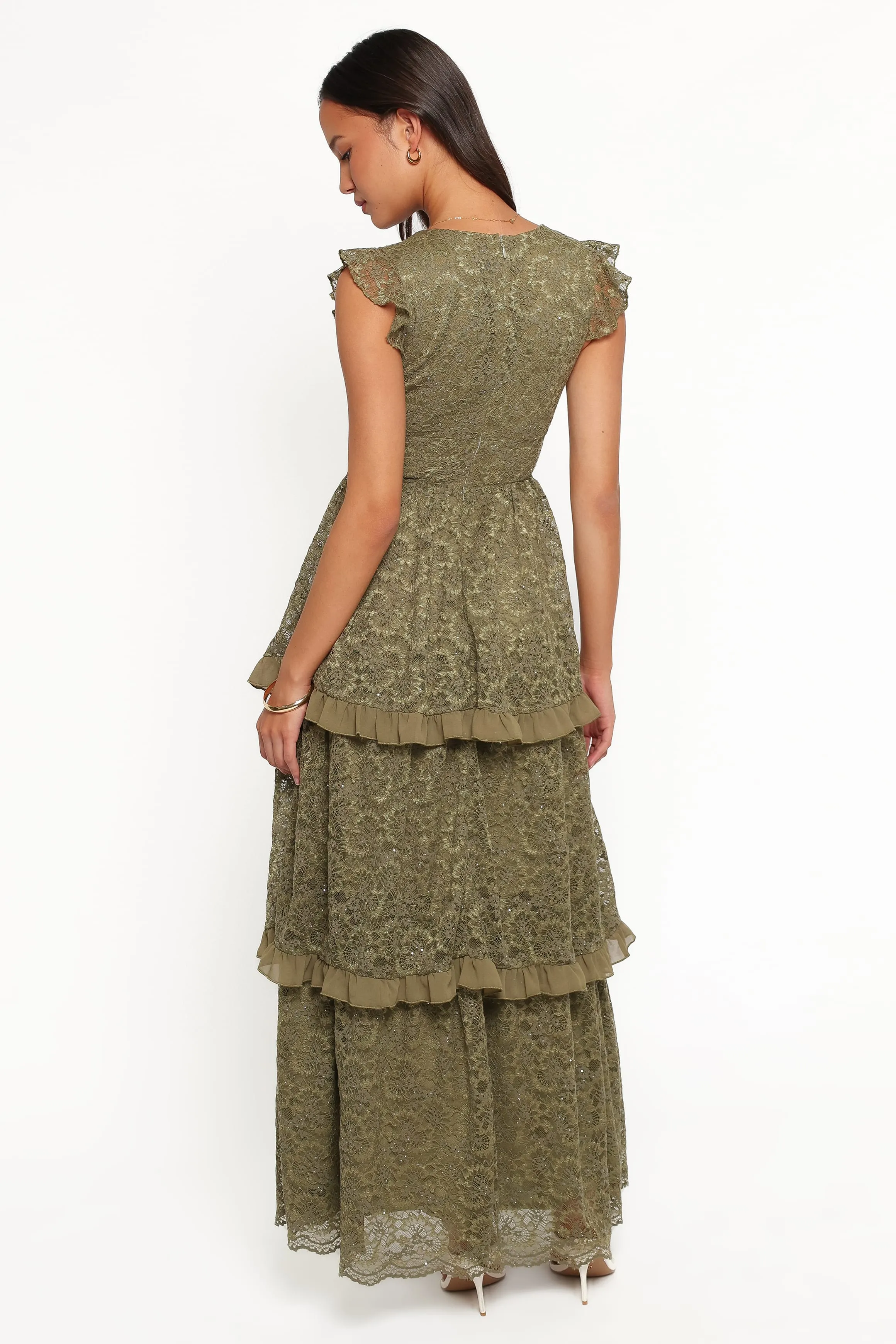 Cataleya Maxi Dress - Olive Lace sold by Petal & Pup product image thumbnail 5