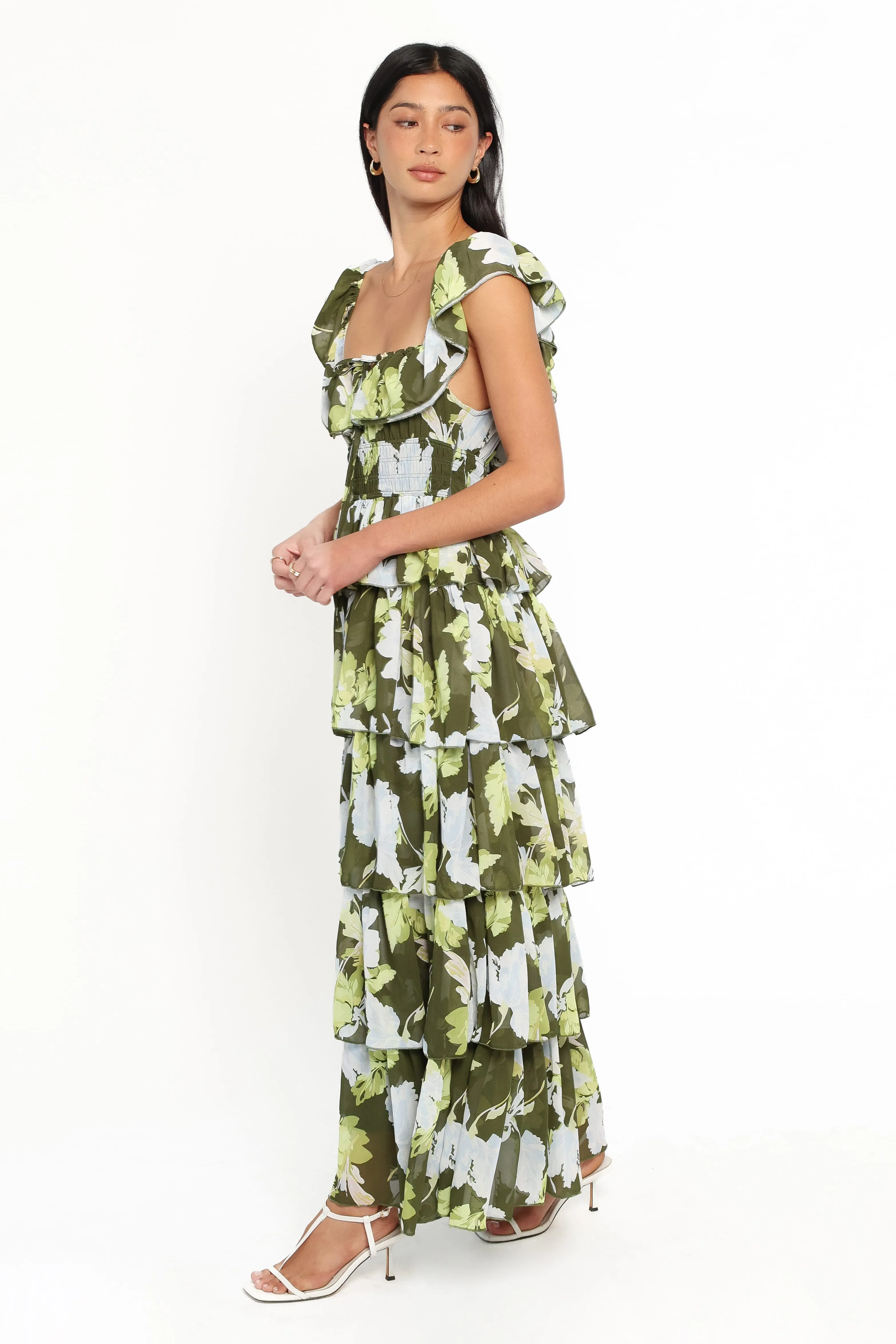 Belle Maxi Dress - Green Floral sold by Petal & Pup product image thumbnail 4