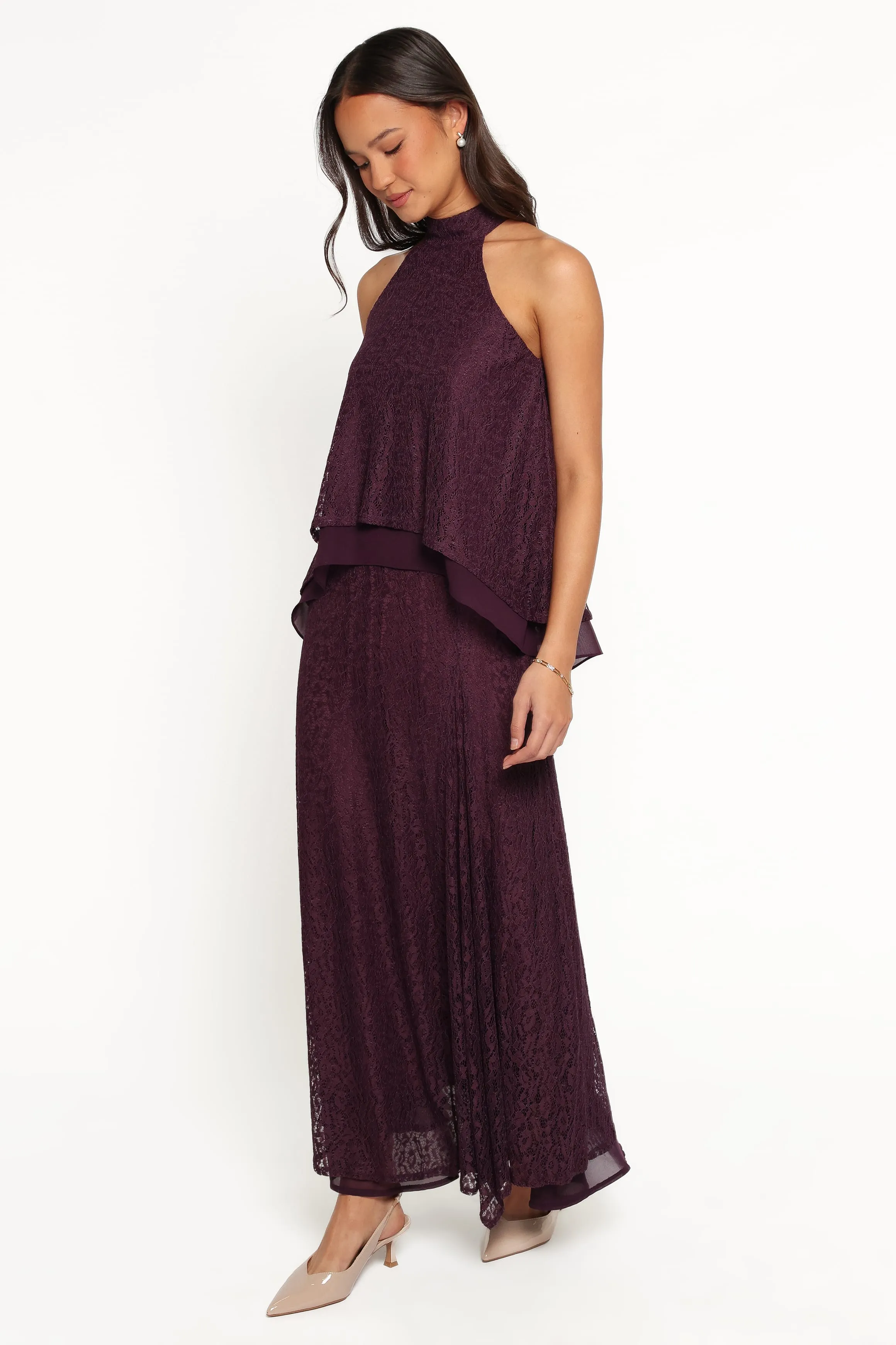 Tracy Maxi Skirt - Plum Lace sold by Petal & Pup product image thumbnail 4