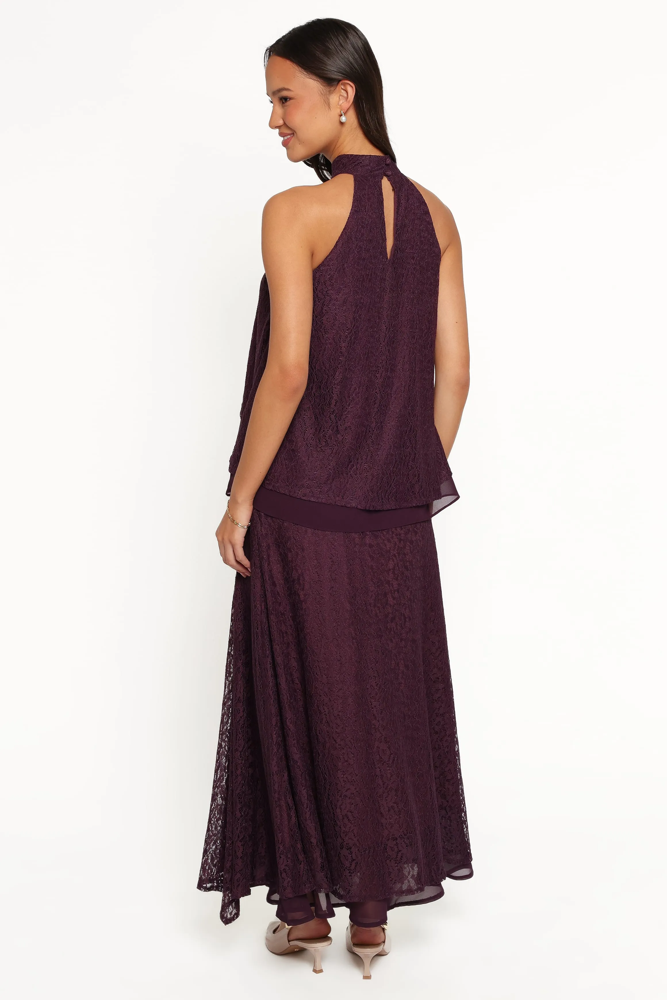 Tracy Maxi Skirt - Plum Lace sold by Petal & Pup product image thumbnail 5