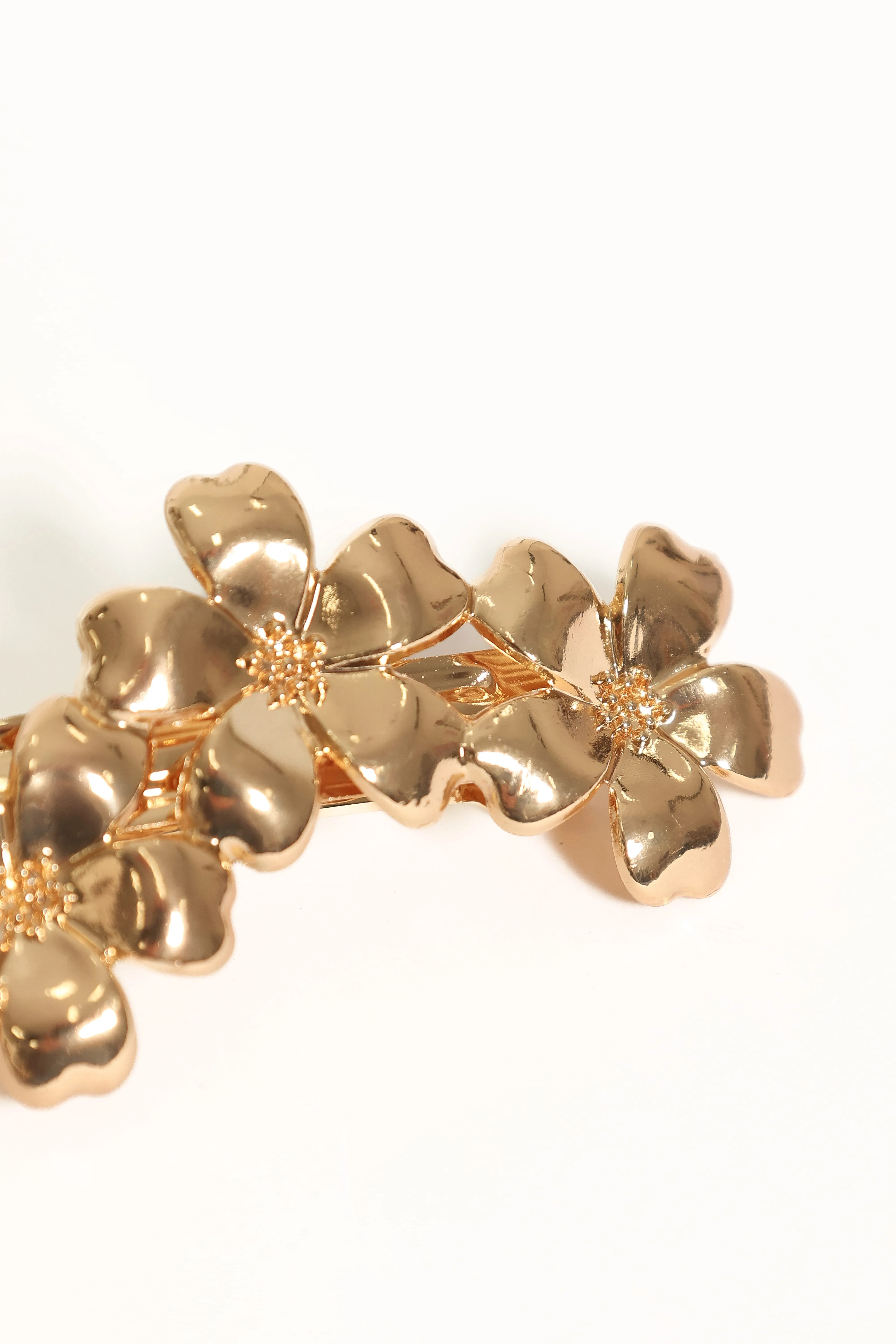 Primrose Floral Hair Clip - Gold sold by Petal & Pup product image thumbnail 4