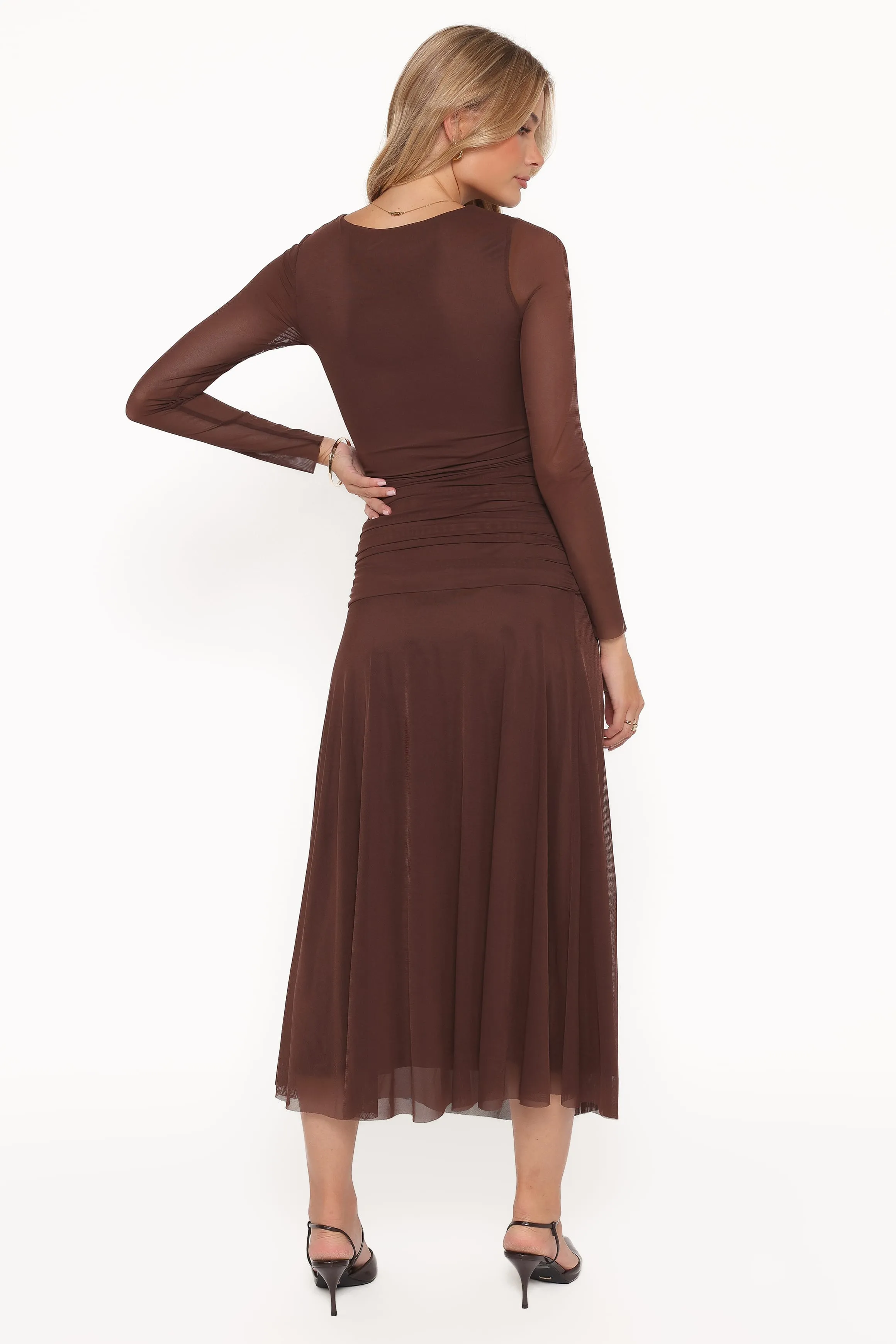 Colton Long Sleeve Maxi Dress - Brown sold by Petal & Pup product image thumbnail 4