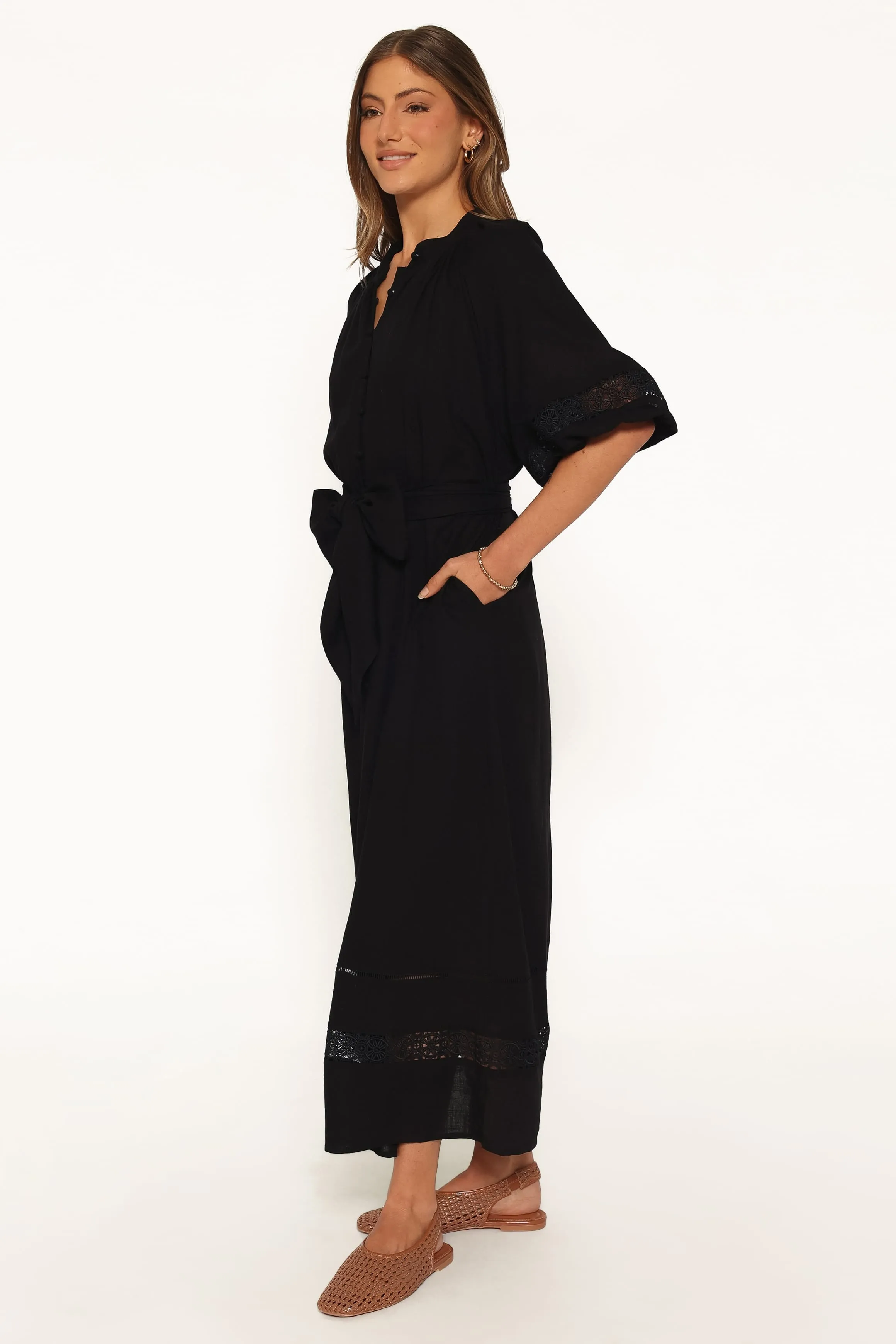 Decosta Long Sleeve Maxi Dress - Black sold by Petal & Pup product image thumbnail 3
