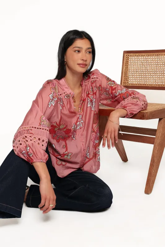 Eugenia Top - Pink Floral made by Petal & Pup