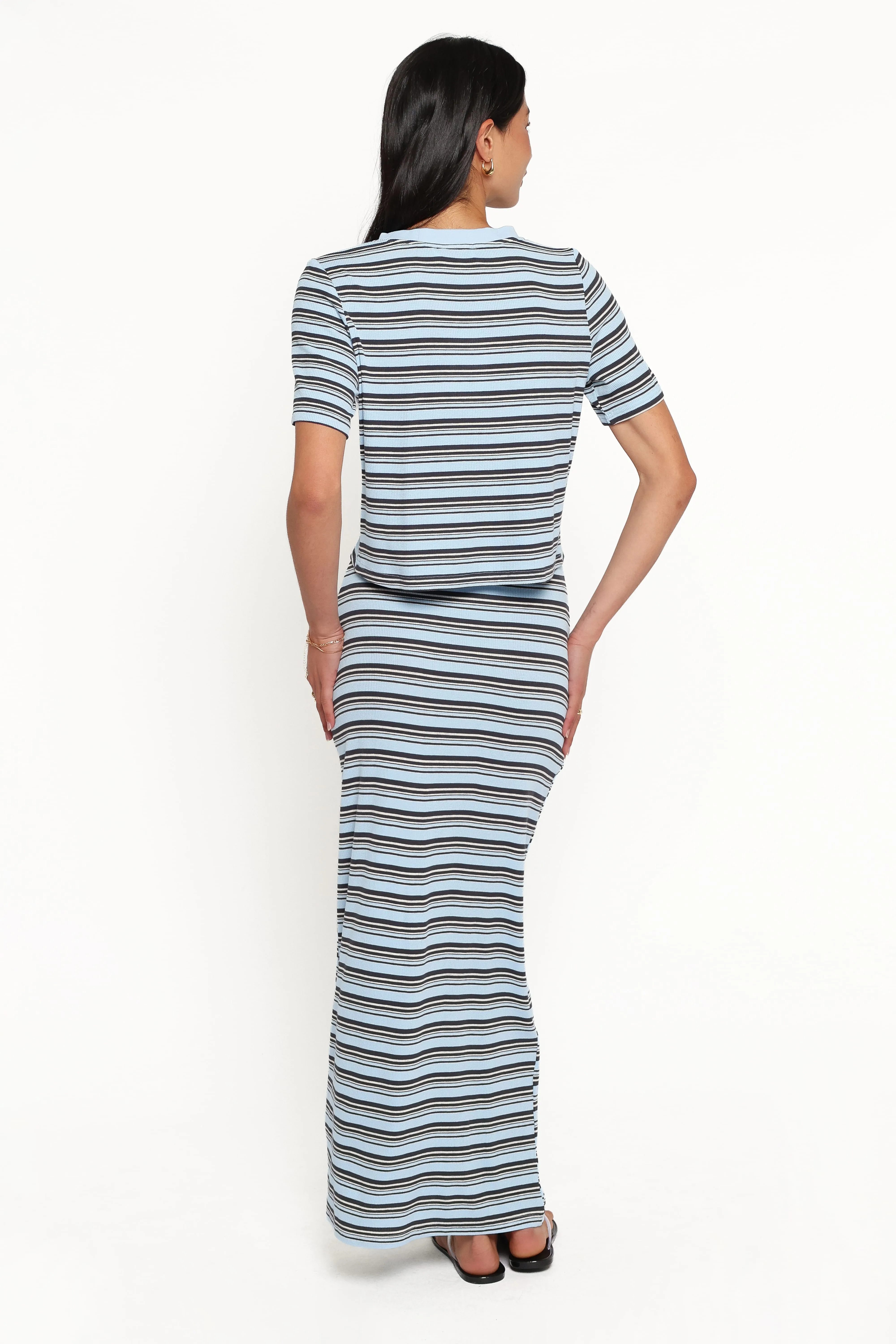 Bene Tee Skirt Set - Blue Stripe sold by Petal & Pup product image thumbnail 4
