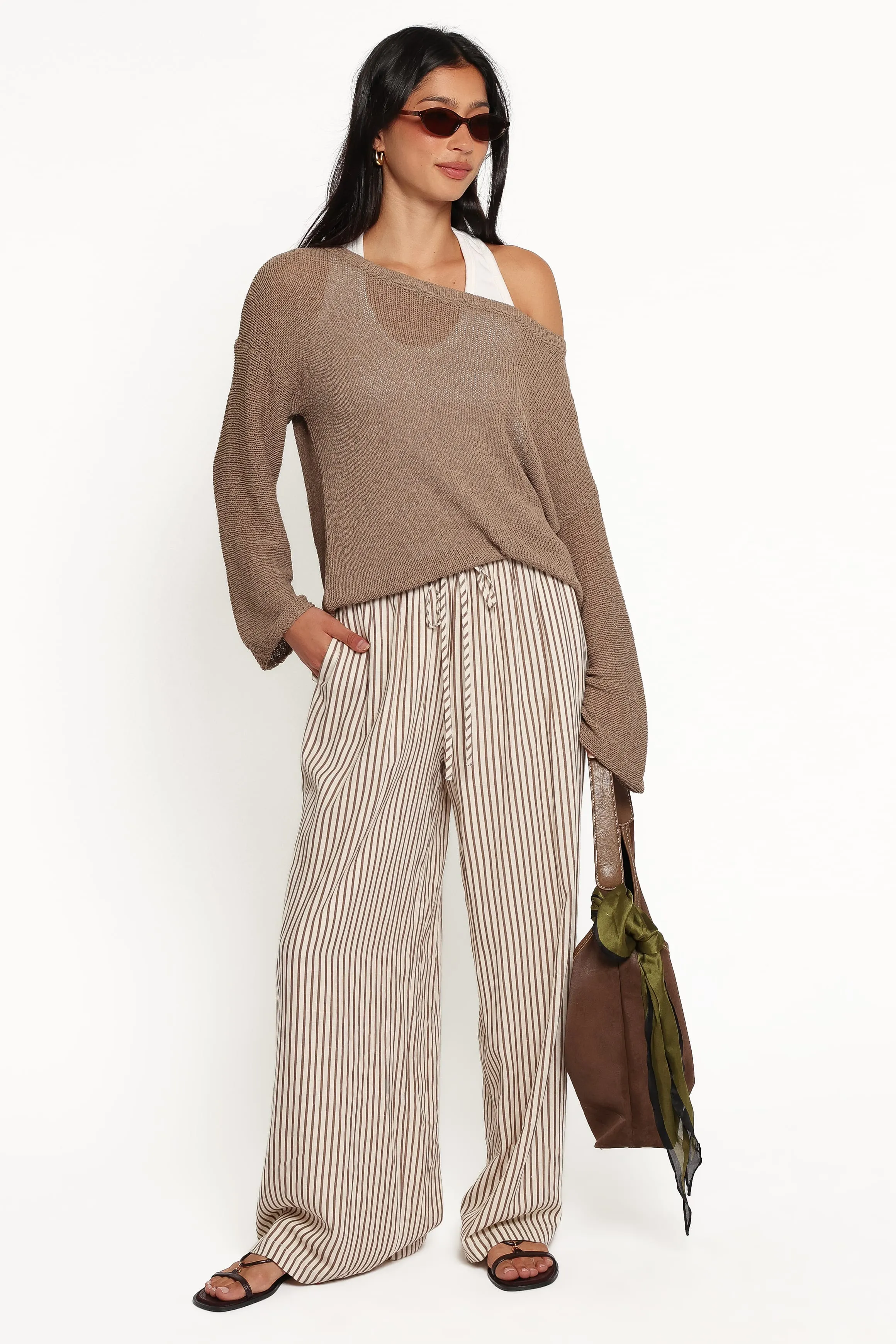 Florica Off Shoulder Sweater - Olive sold by Petal & Pup product image thumbnail 2
