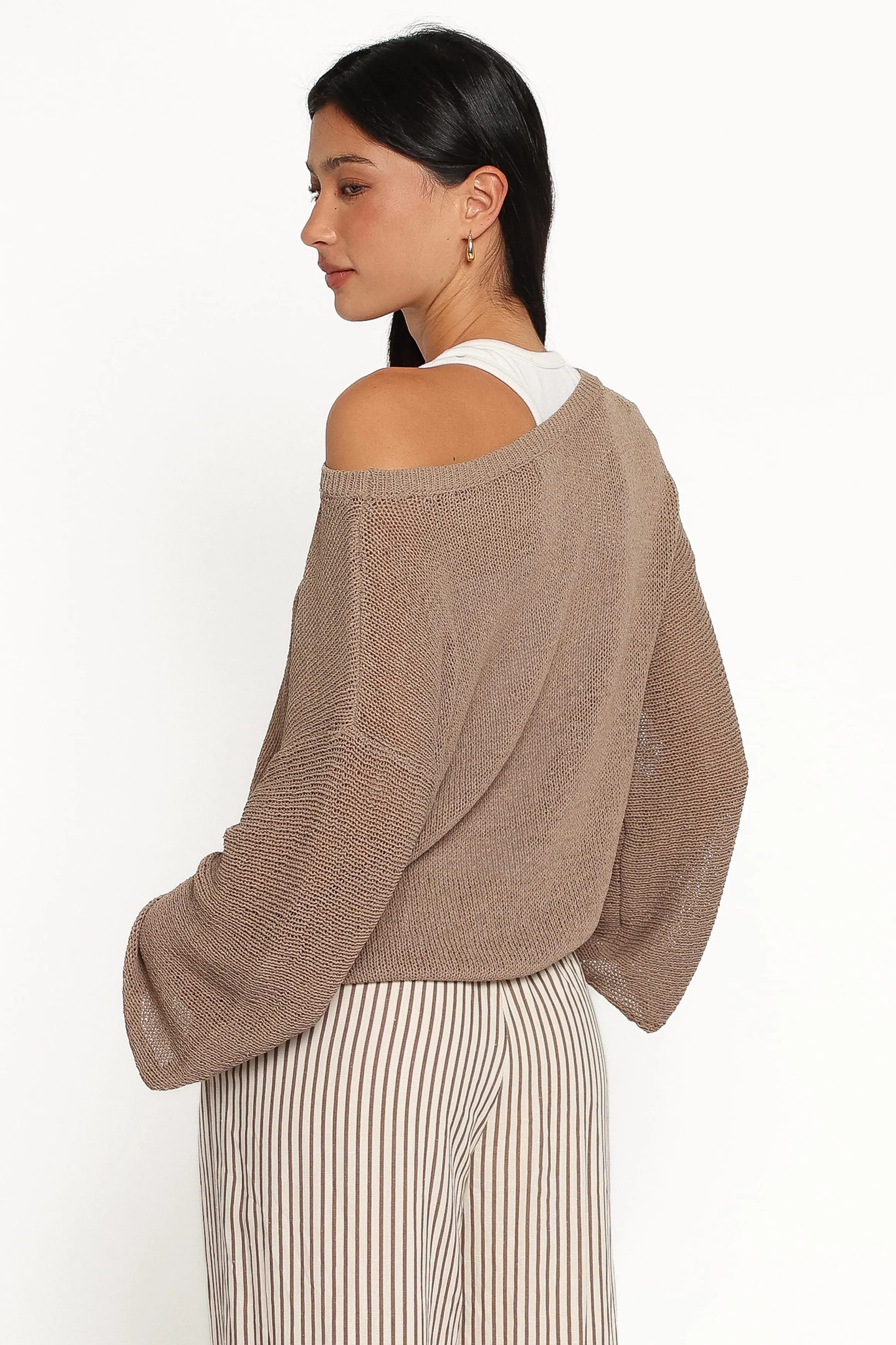 Florica Off Shoulder Sweater - Olive sold by Petal & Pup product image thumbnail 4